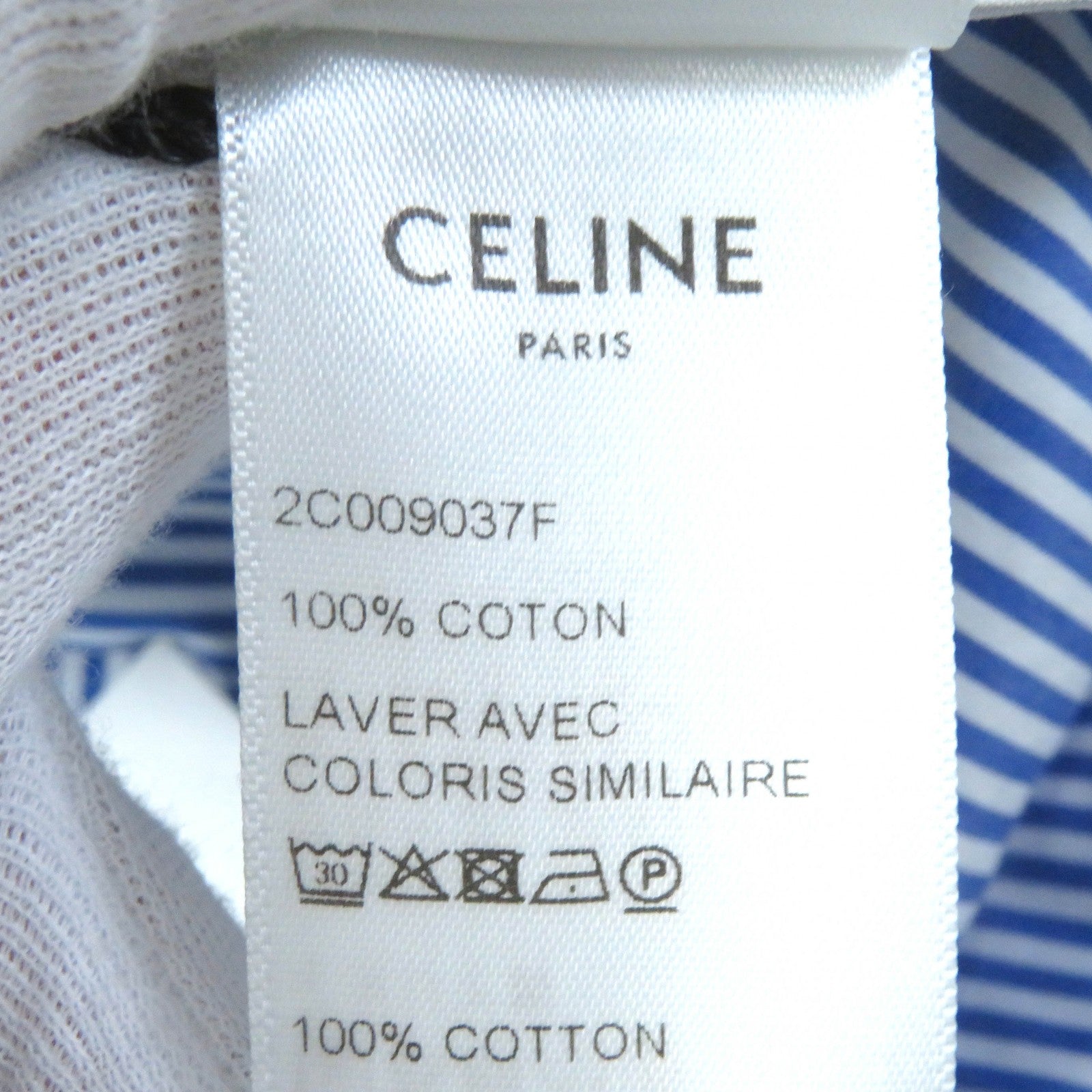 Celine Cotton Stripe Long Sleeve Shirt Women