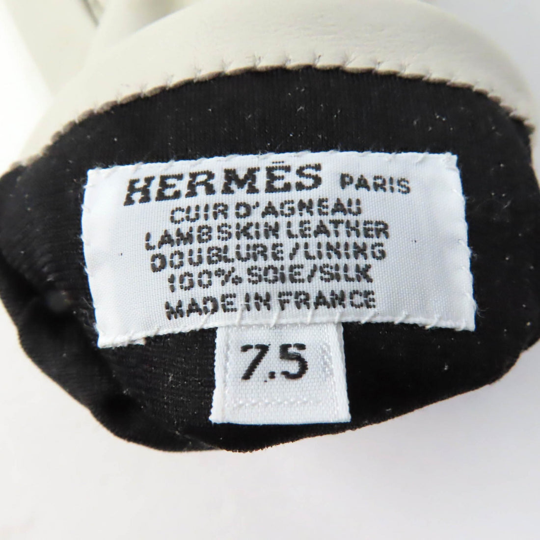 Hermes Leather Silk Logo Gloves Women