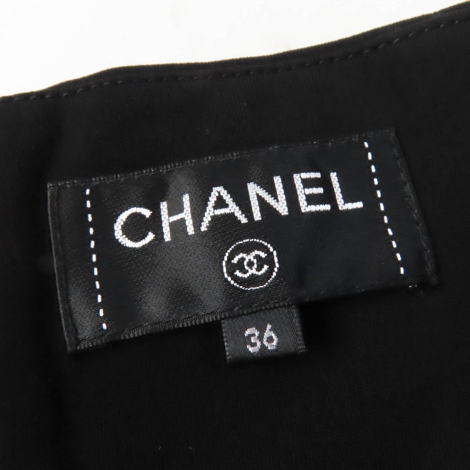 Chanel Rayon COCO Mark Flare Skirt Black