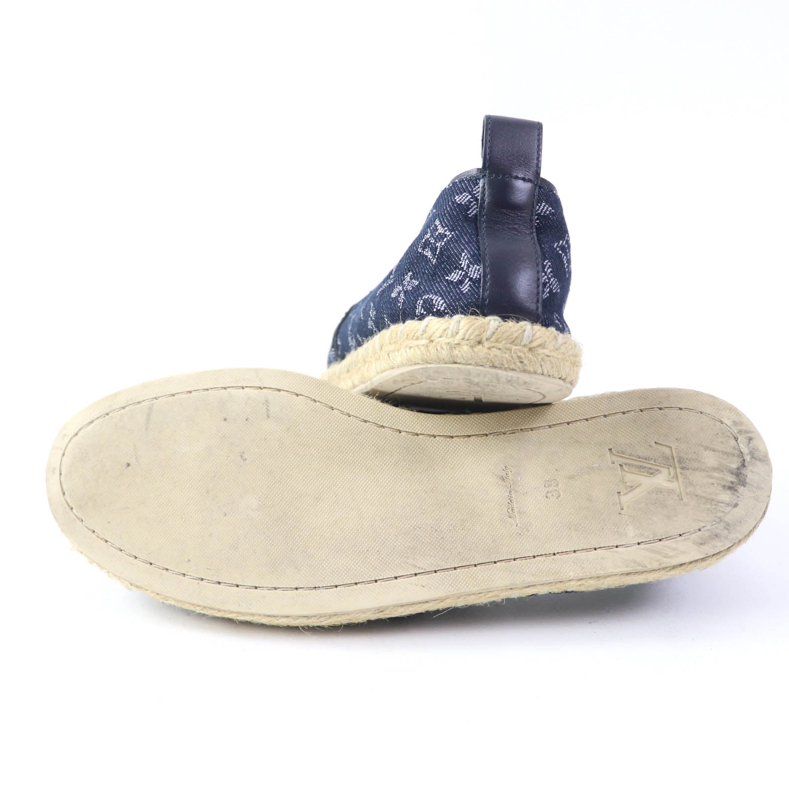 Louis Vuitton Monogram Denim Espadrilles Flats