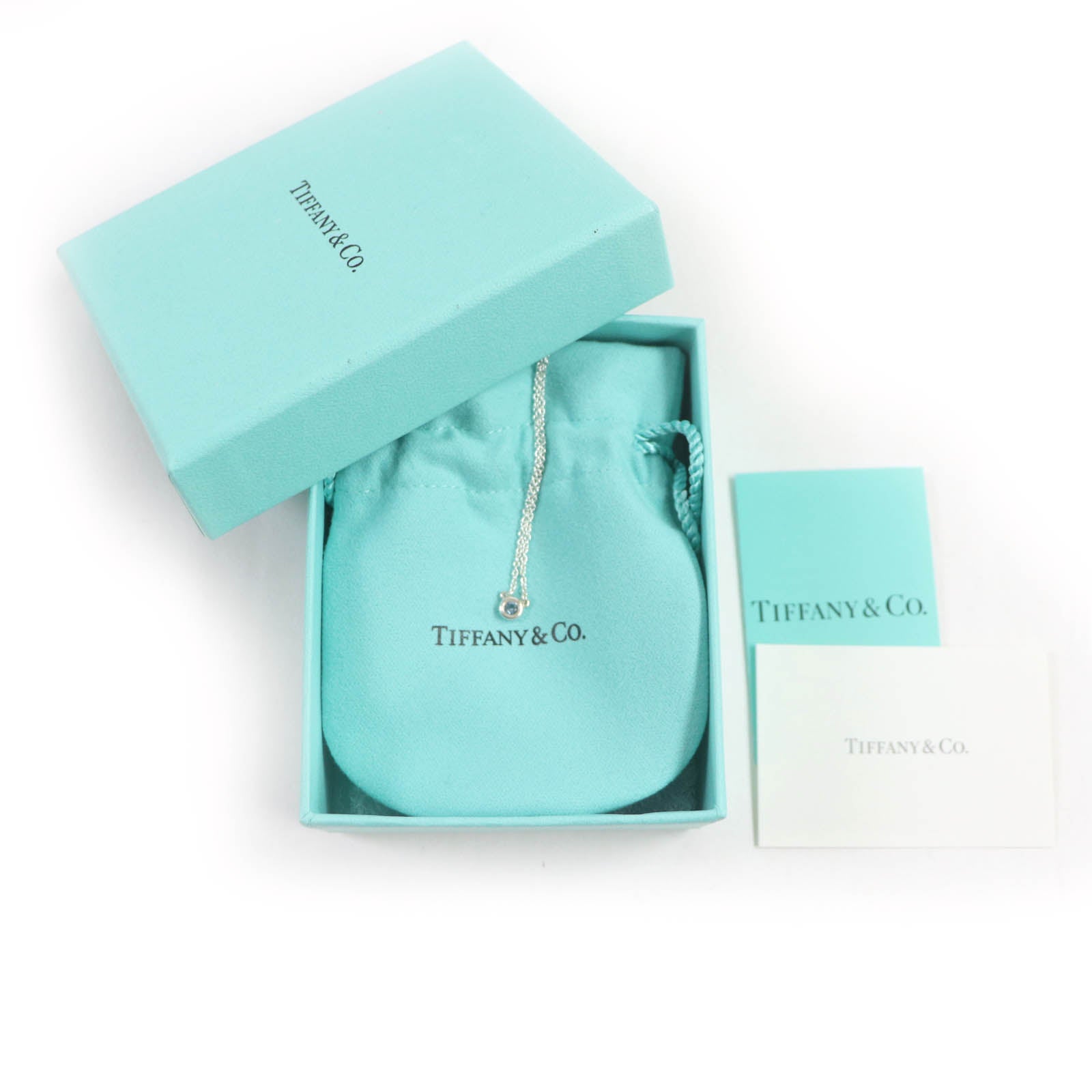 Tiffany & Co Elsa Peretti Aquamarine Pendant Necklace SV925