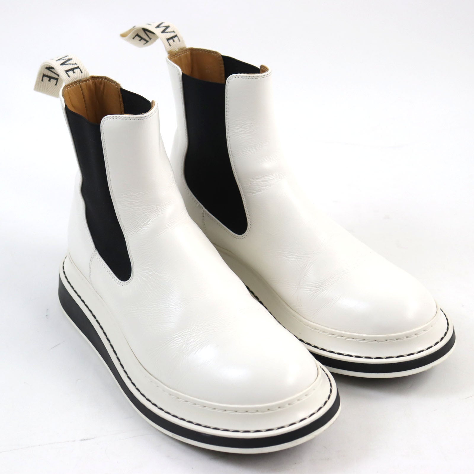 Loewe Leather Chelsea Boots Bicolor 39