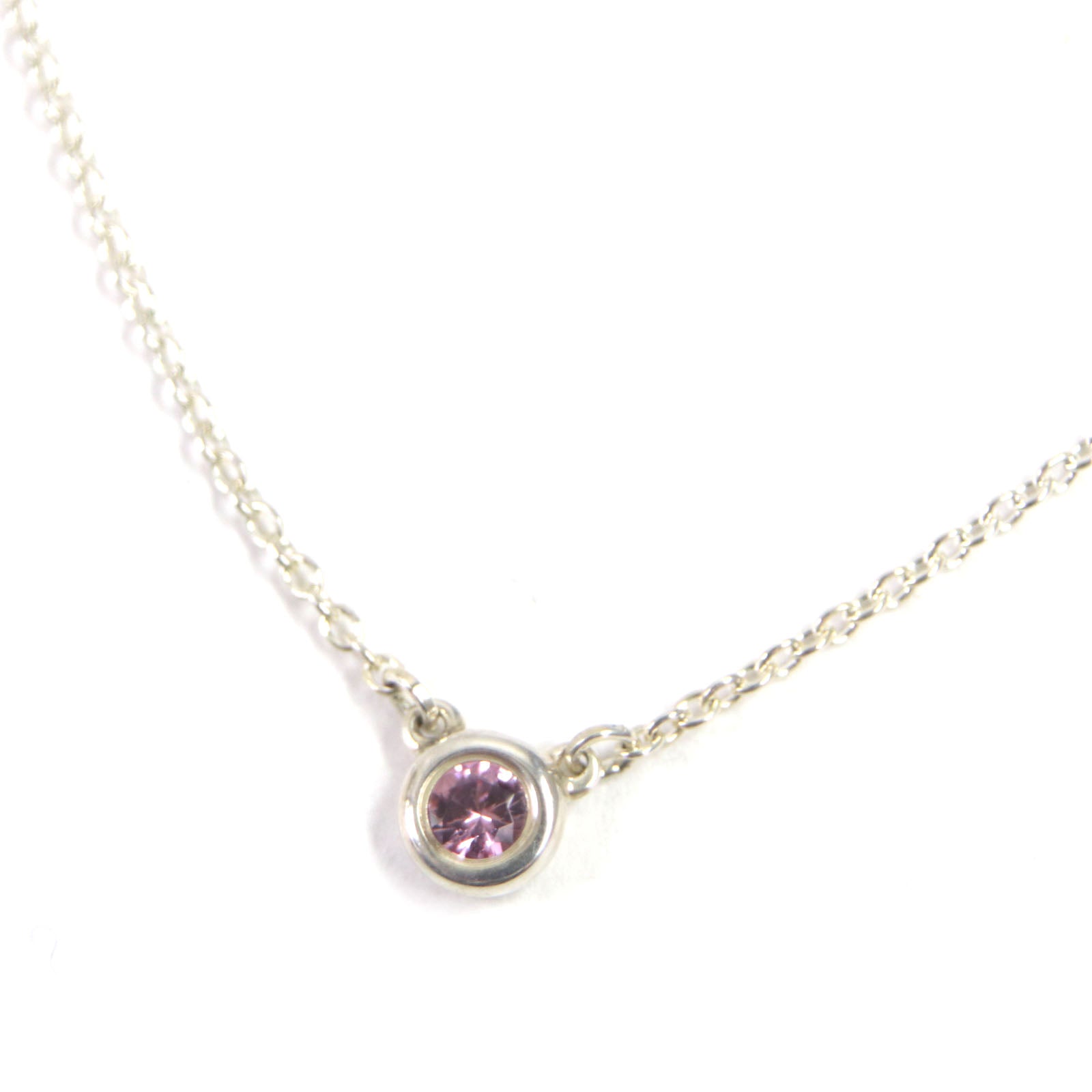 Tiffany & Co Pink Sapphire Necklace SV925