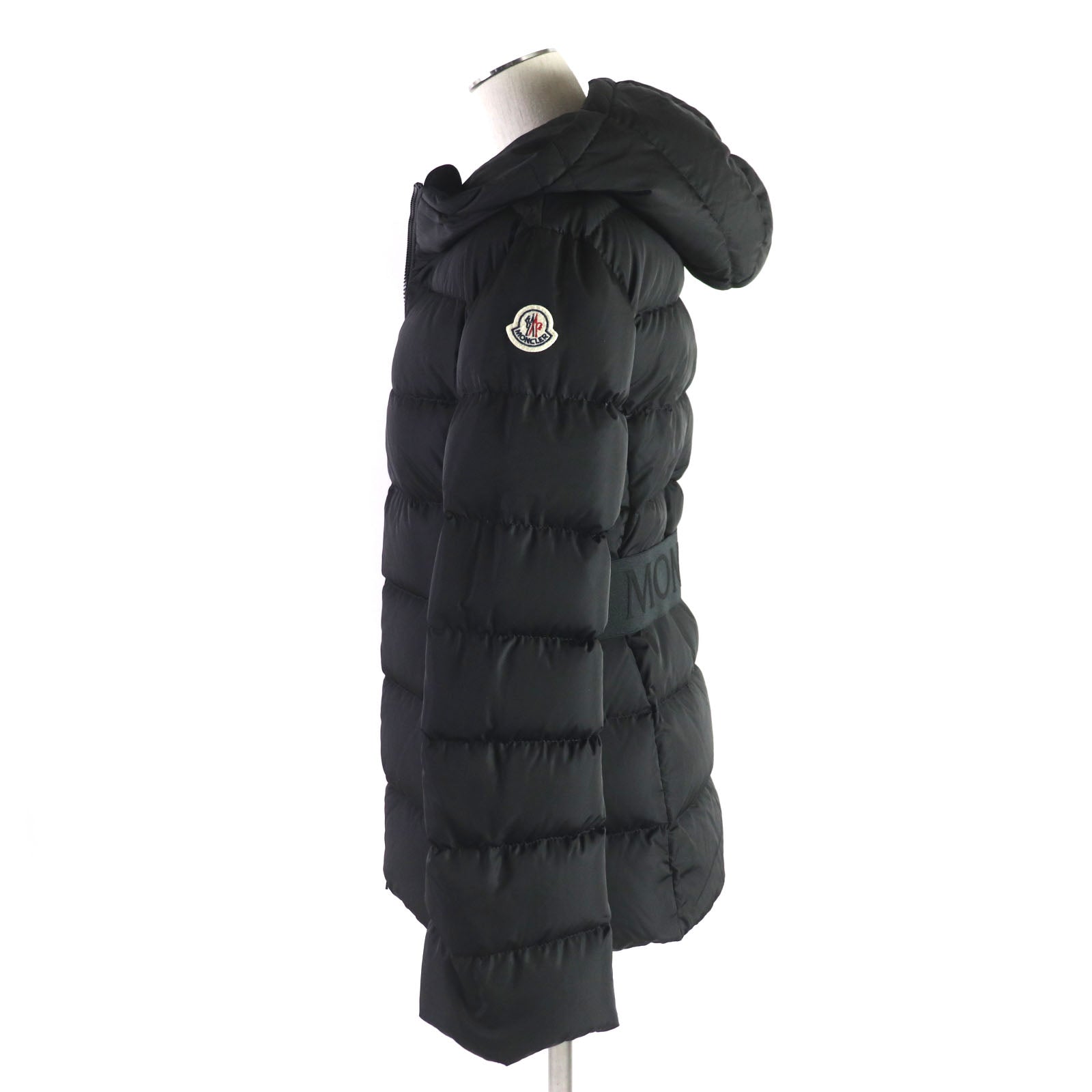 MONCLER Nylon Down Jacket with Hood and Belt