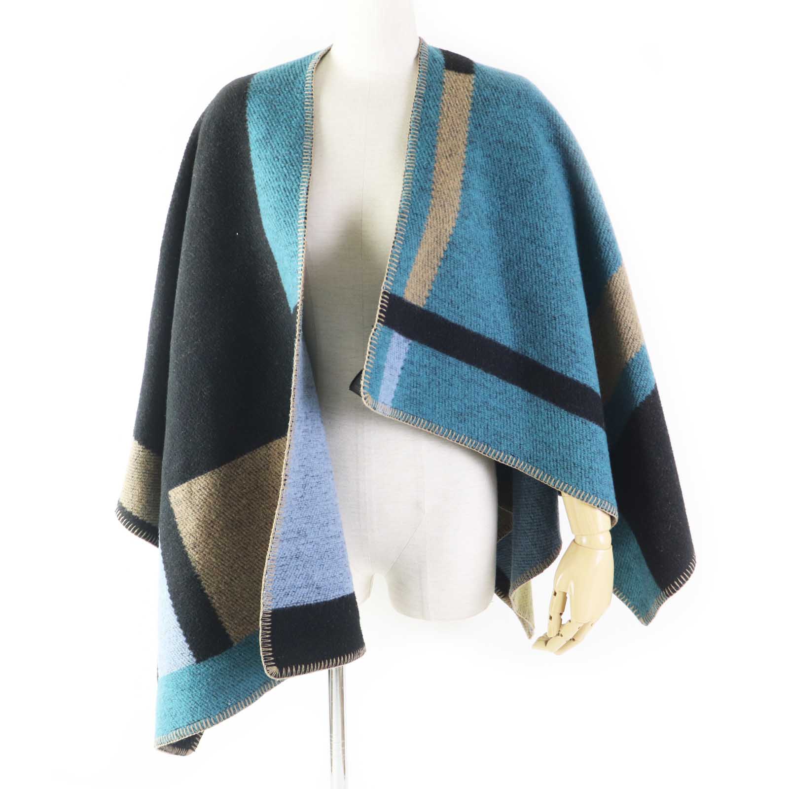 Burberry Wool Cashmere Asymmetry Shawl Women