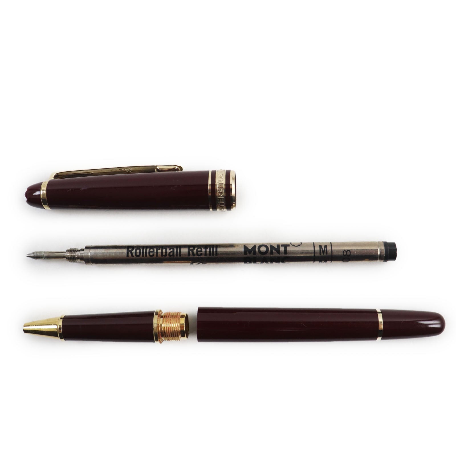 Montblanc Meisterstuck Ballpoint Pen Bordeaux Gold