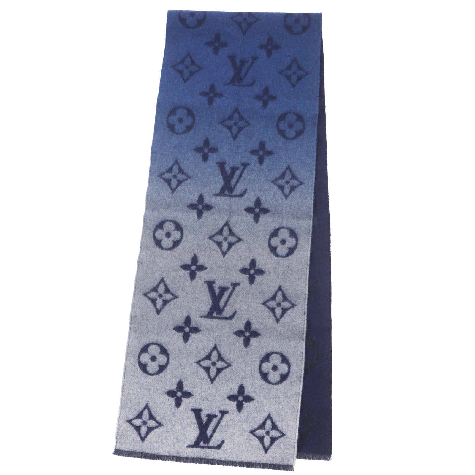 Louis Vuitton Cashmere Monogram Fringe Scarf