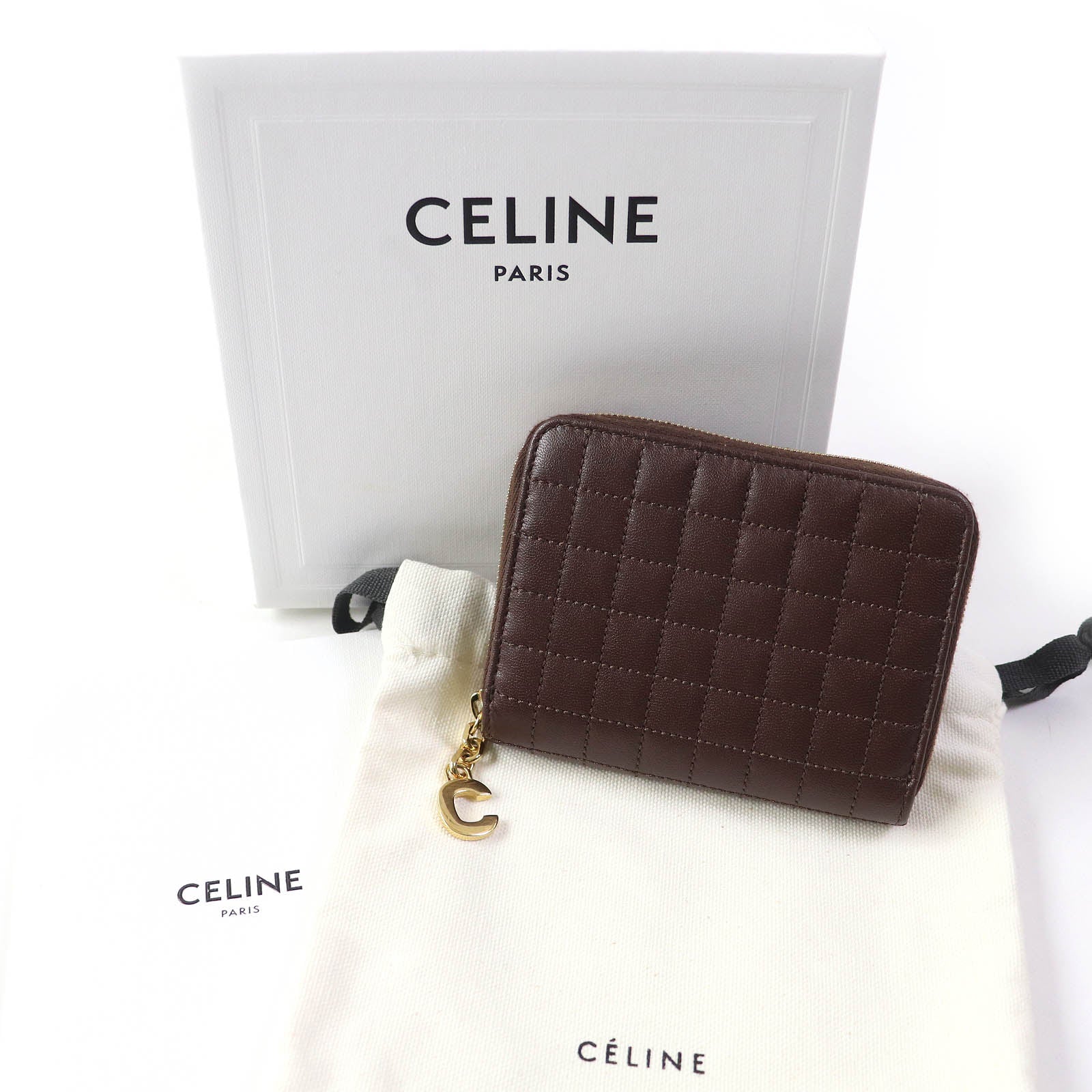 Celine Quilted Leather Compact Wallet