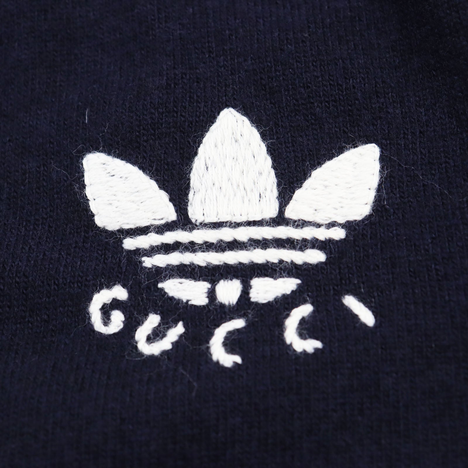 GUCCI adidas Wool Acrylic Knit Cardigan Navy M