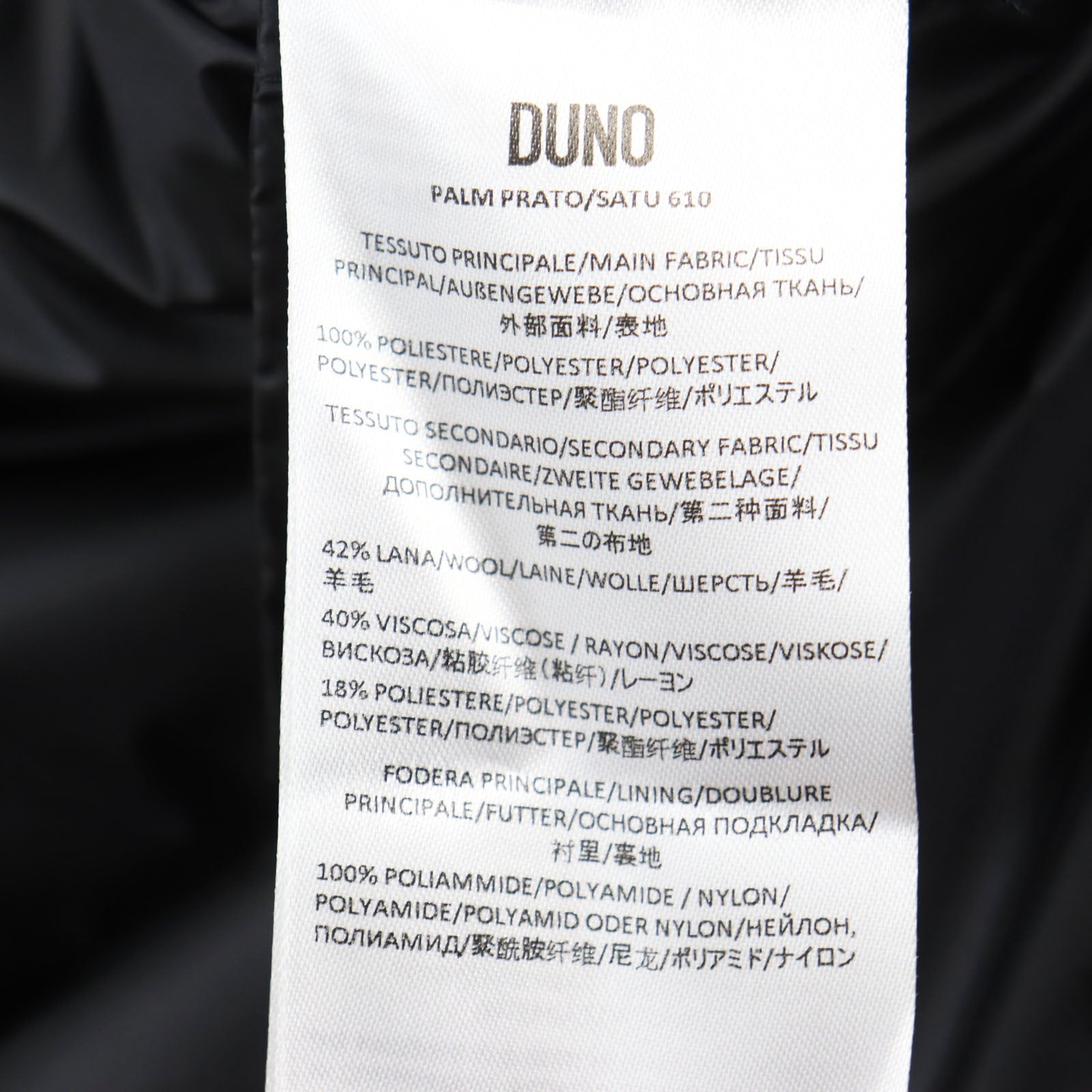 DUNO KM610E PALM Down Jacket Black 48