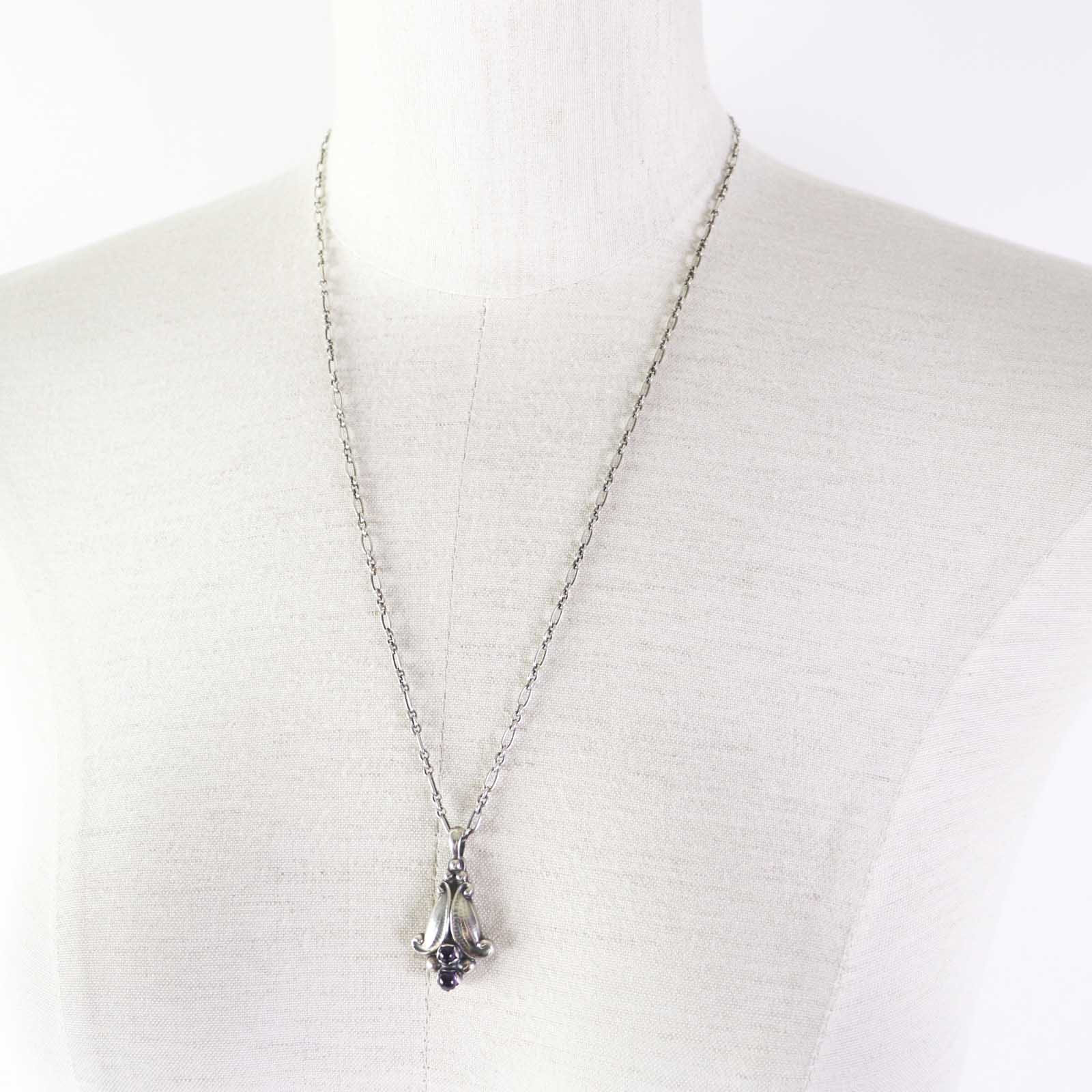 Georg Jensen SV925 Amethyst Necklace Silver