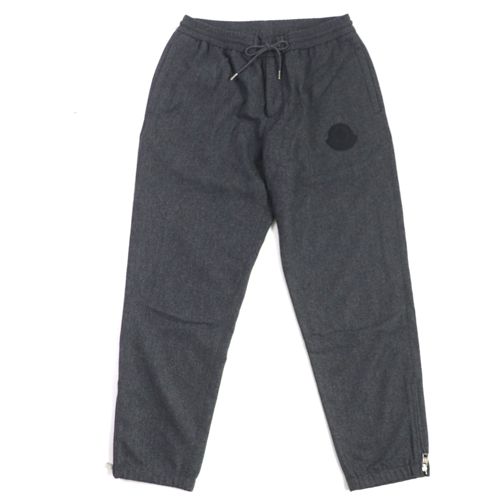 Moncler Wool PANTALONE Pants Gray 46