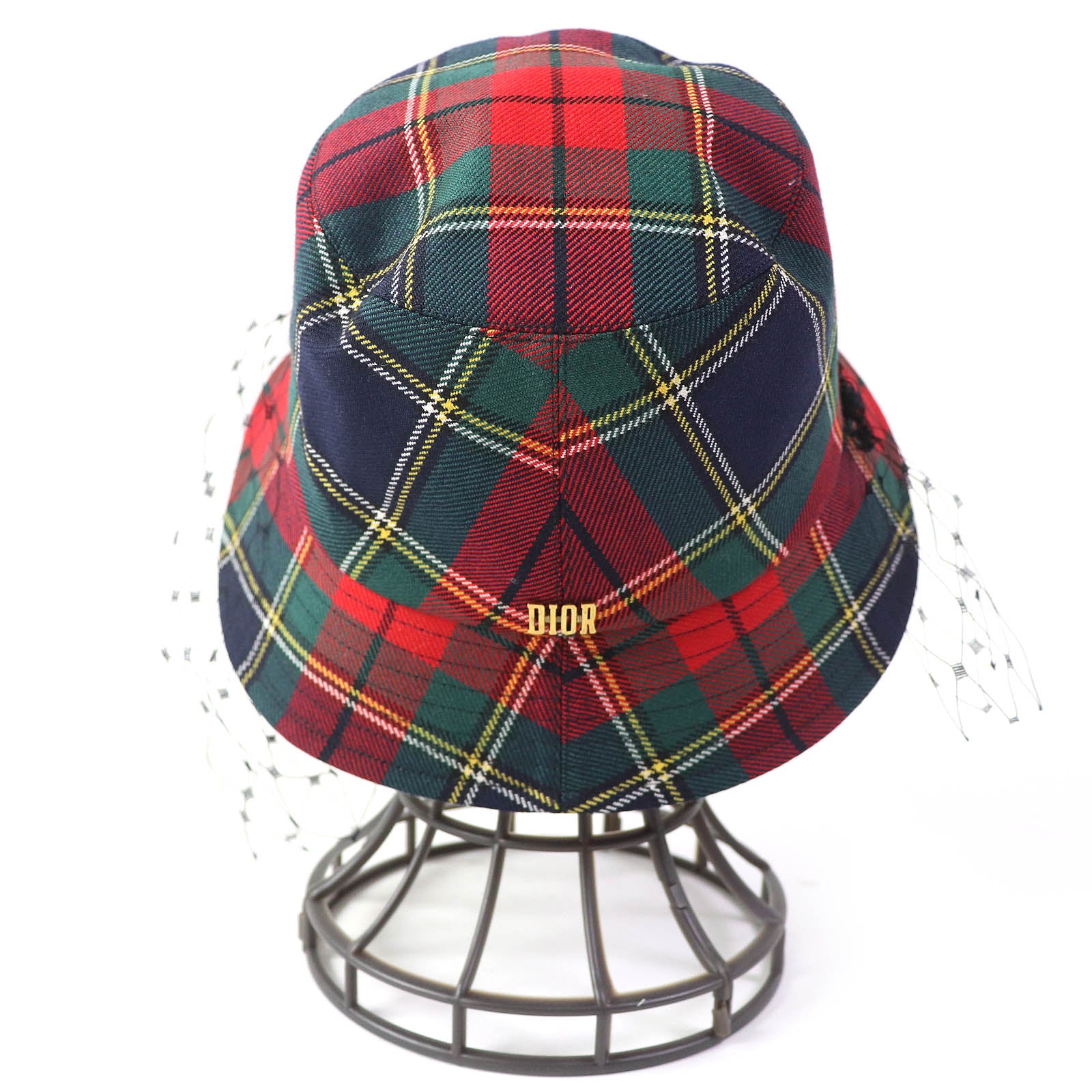 Dior Wool Logo Metal Check Bucket Hat