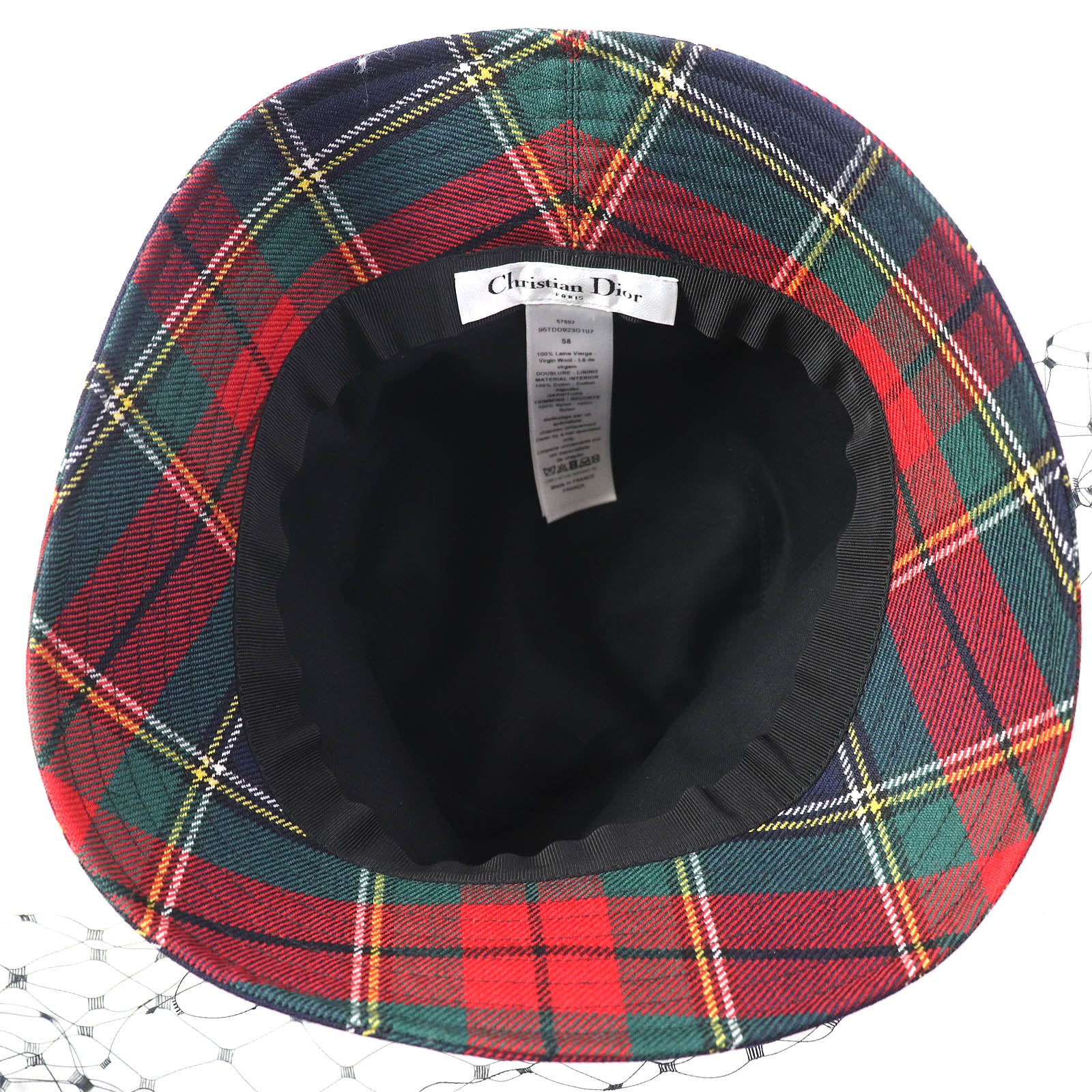 Dior Wool Logo Metal Check Bucket Hat