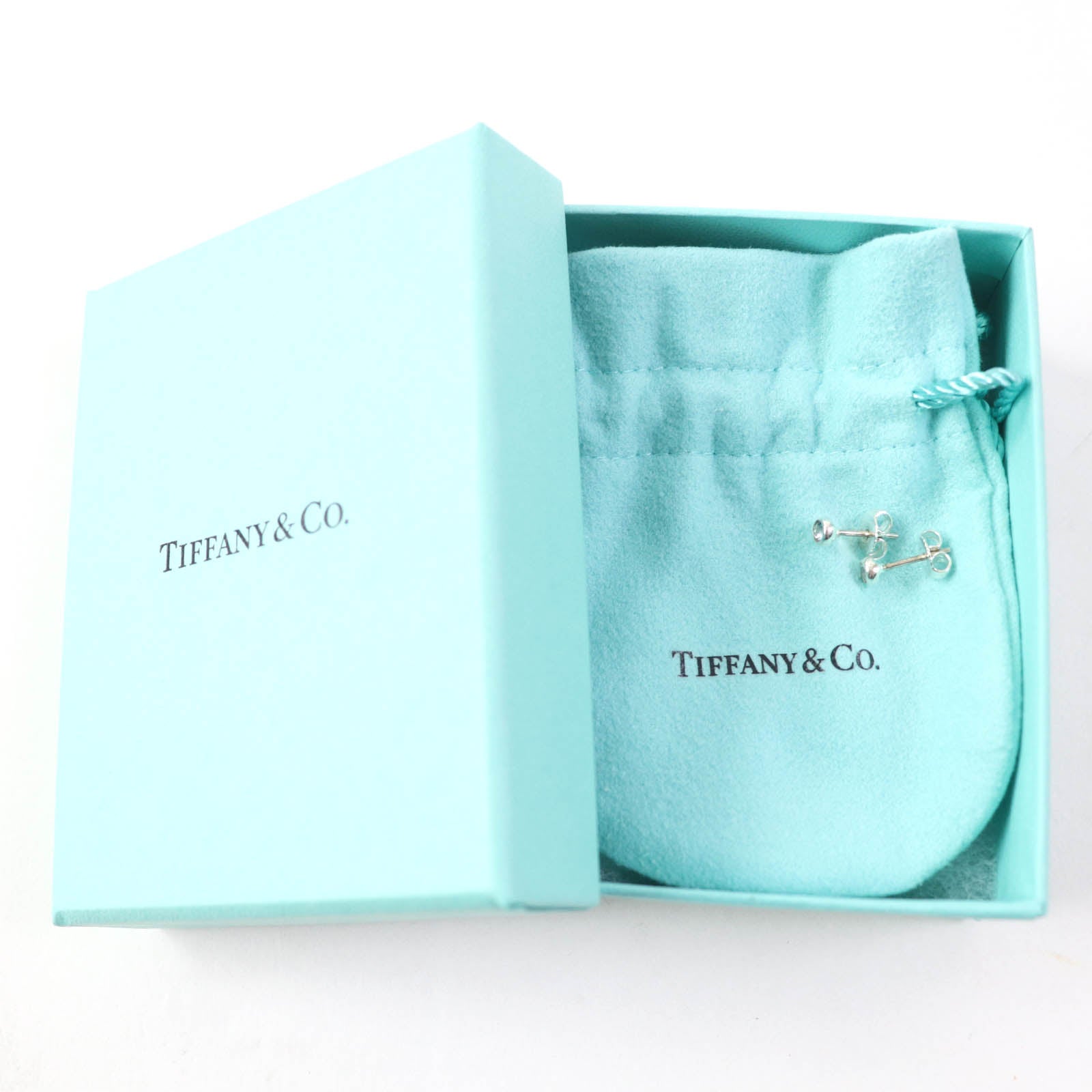 Tiffany & Co Aquamarine Earrings AG925 Silver