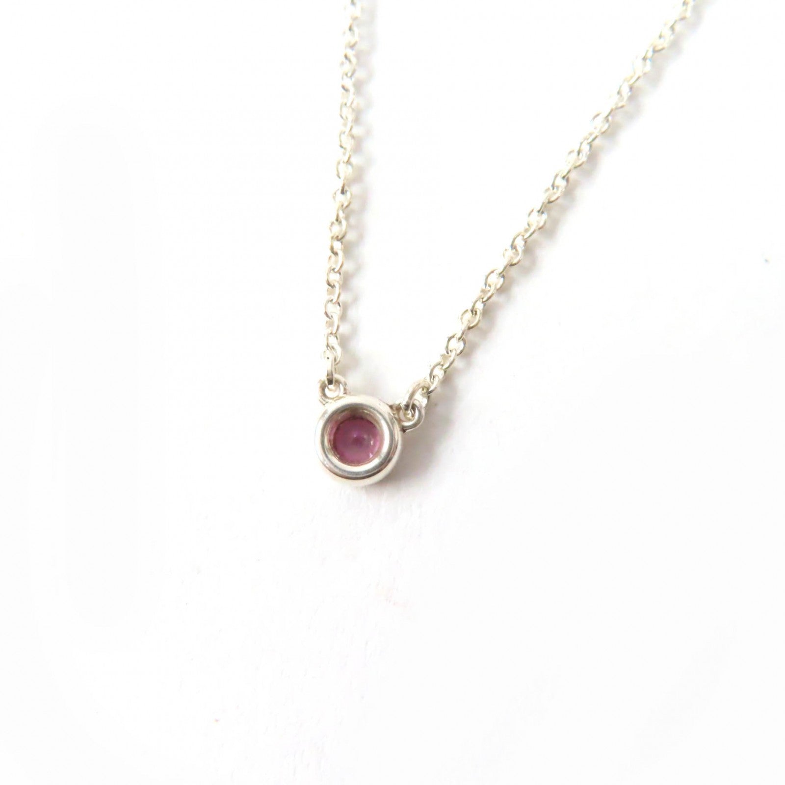 Tiffany & Co Pink Sapphire Necklace AG925