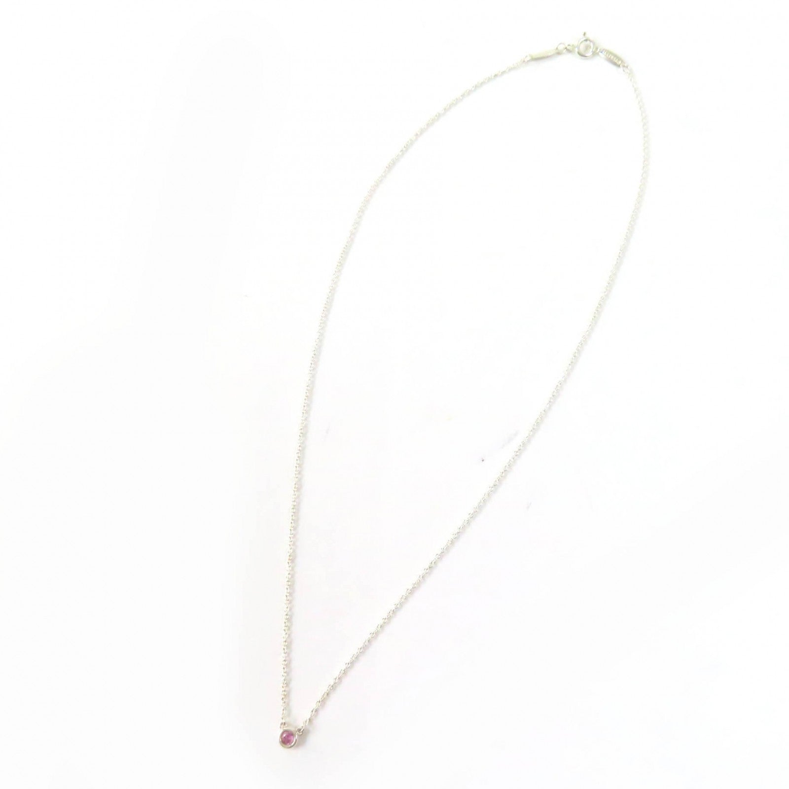 Tiffany & Co Pink Sapphire Necklace AG925