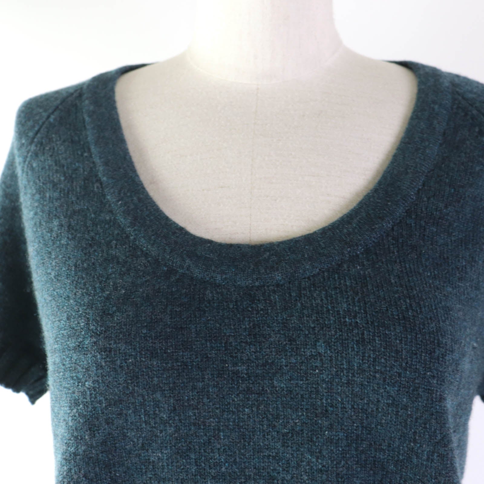 HERMES Cashmere H Plate Knit Top Green