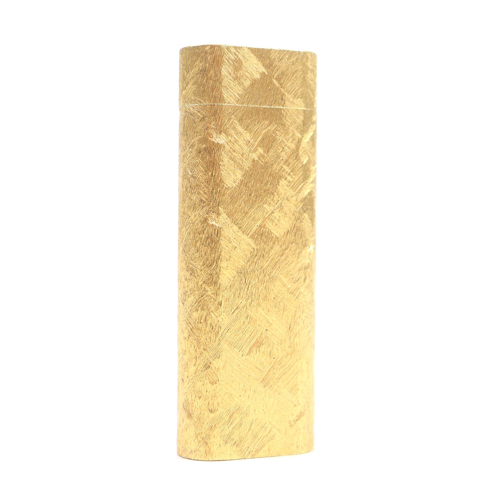 Cartier Crosscut Oval Roller Gas Lighter Gold