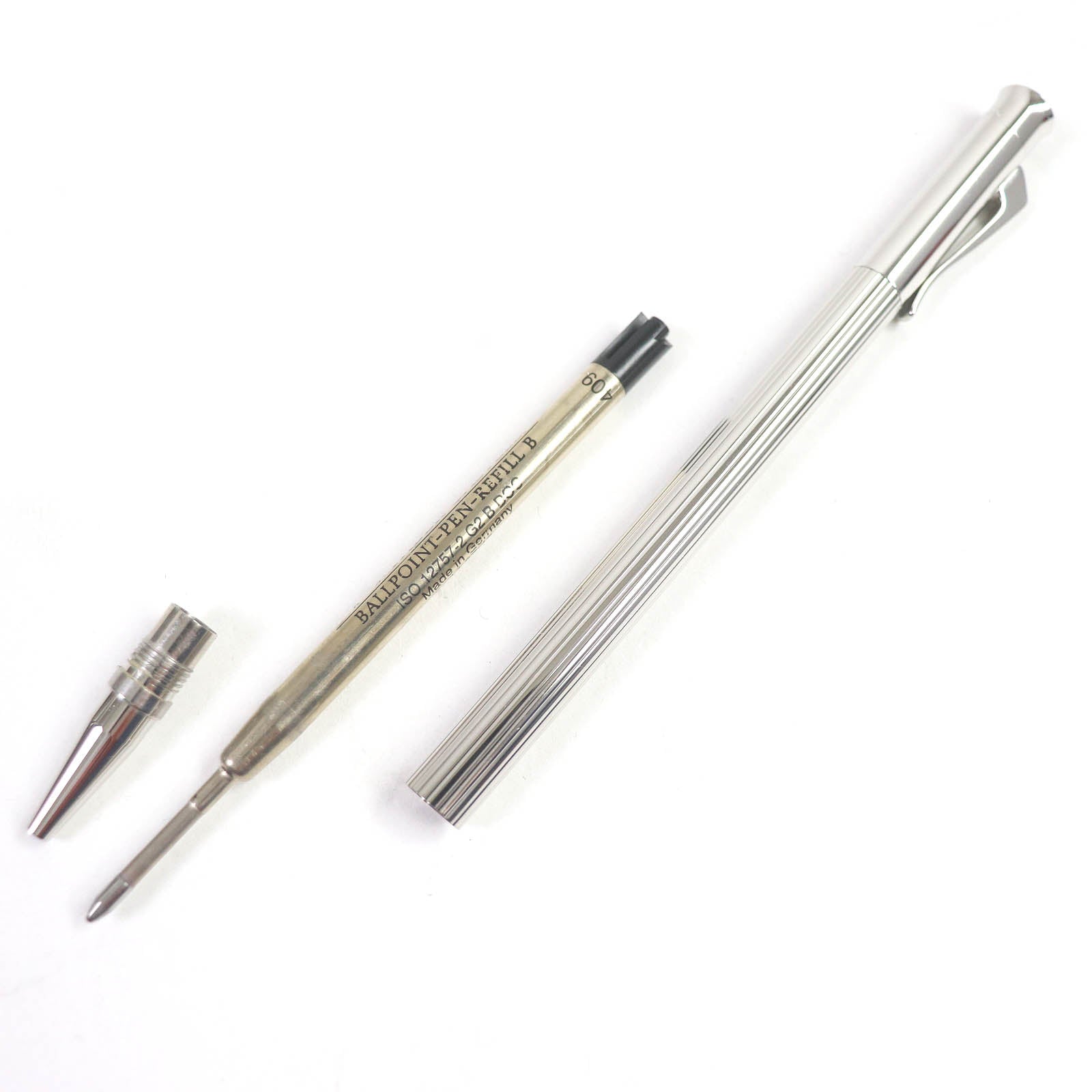 Faber Castell Stripe Twist Ballpoint Pen Silver