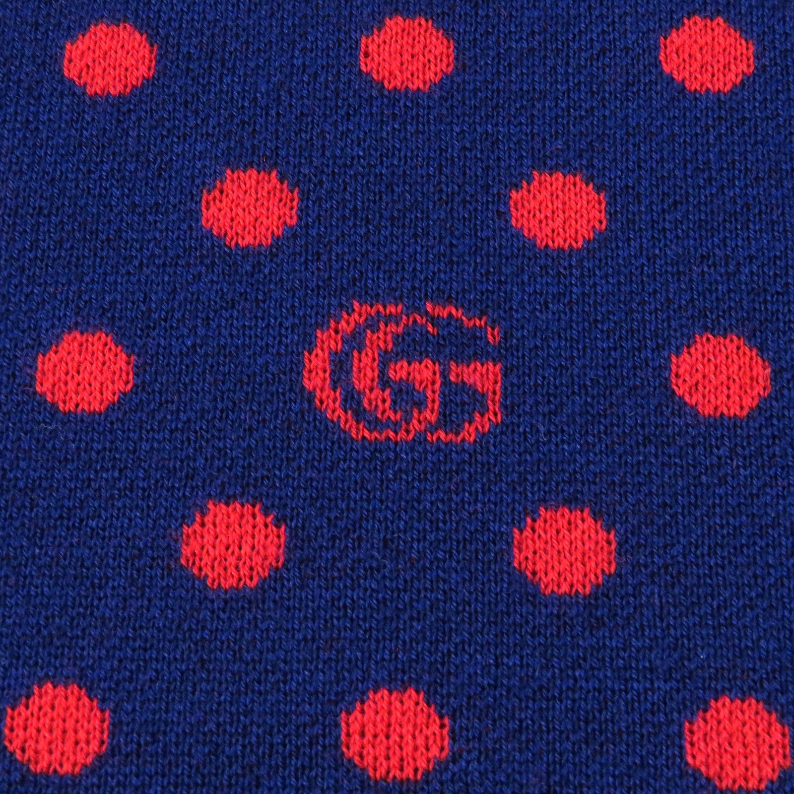 Gucci Wool Dot Pattern Logo Cardigan