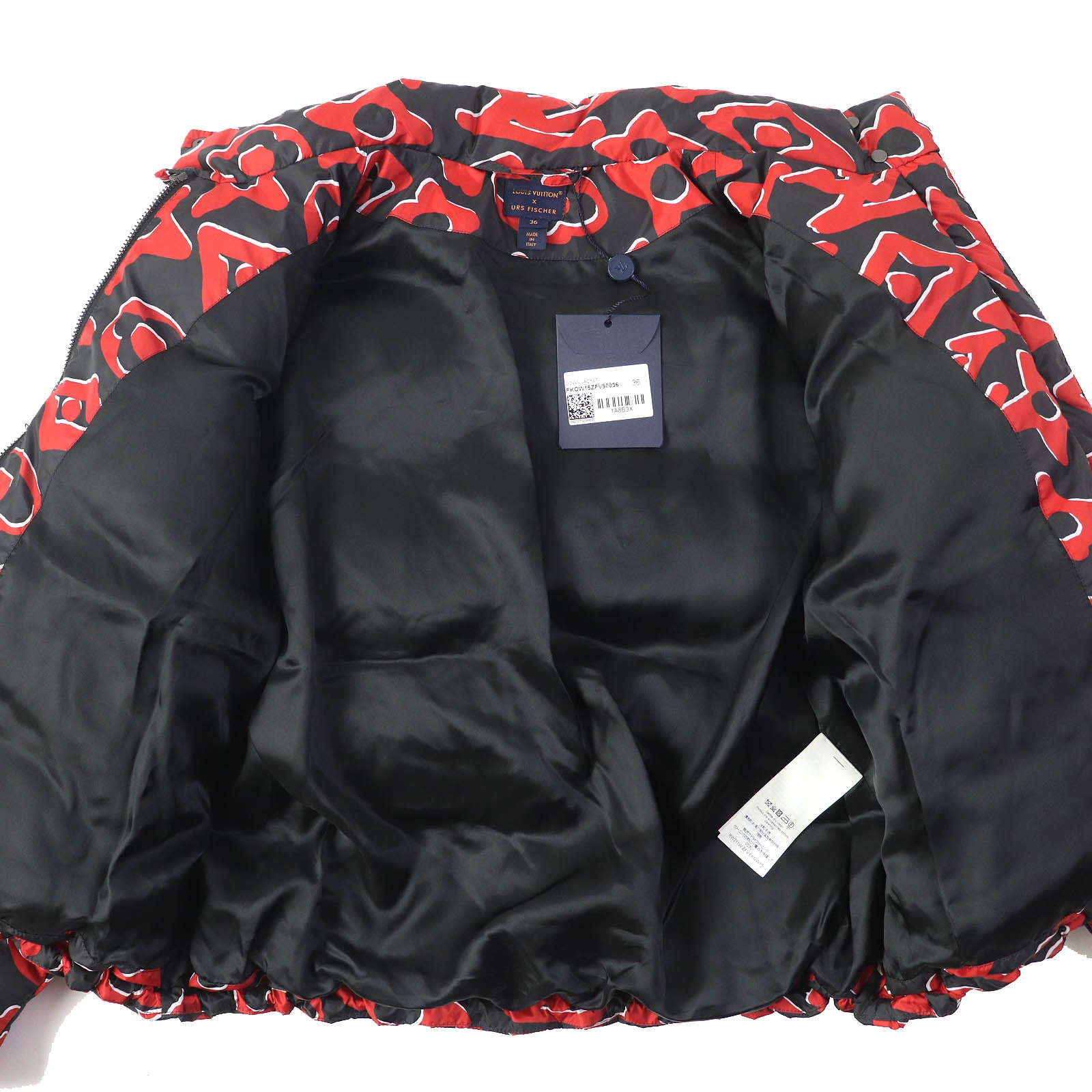 Louis Vuitton Urs Fischer Down Jacket Red Black 36