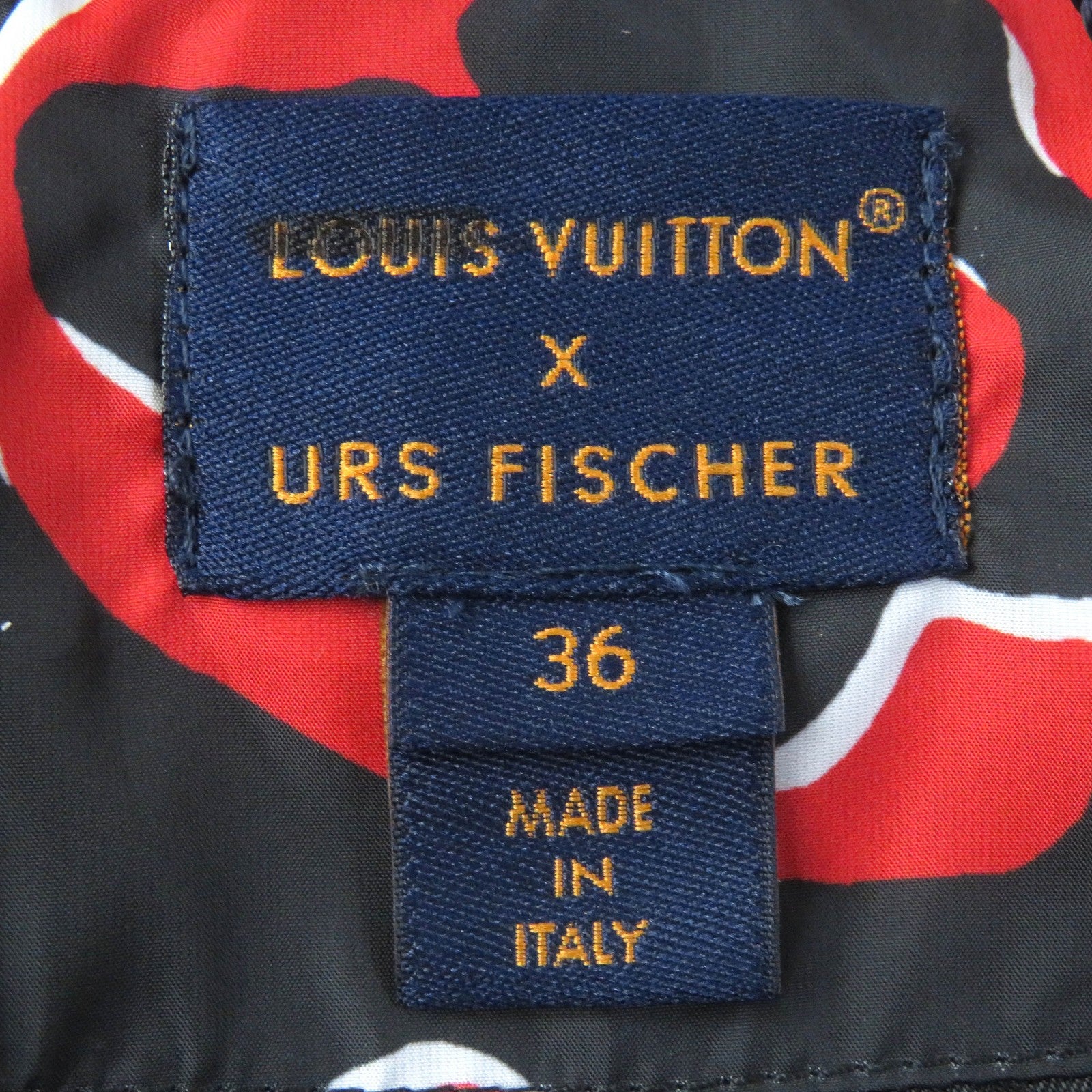 Louis Vuitton Urs Fischer Down Jacket Red Black 36