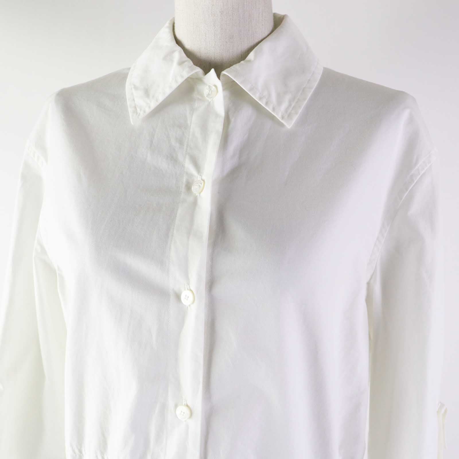 Hermes Caleche Embroidery Button Shirt White