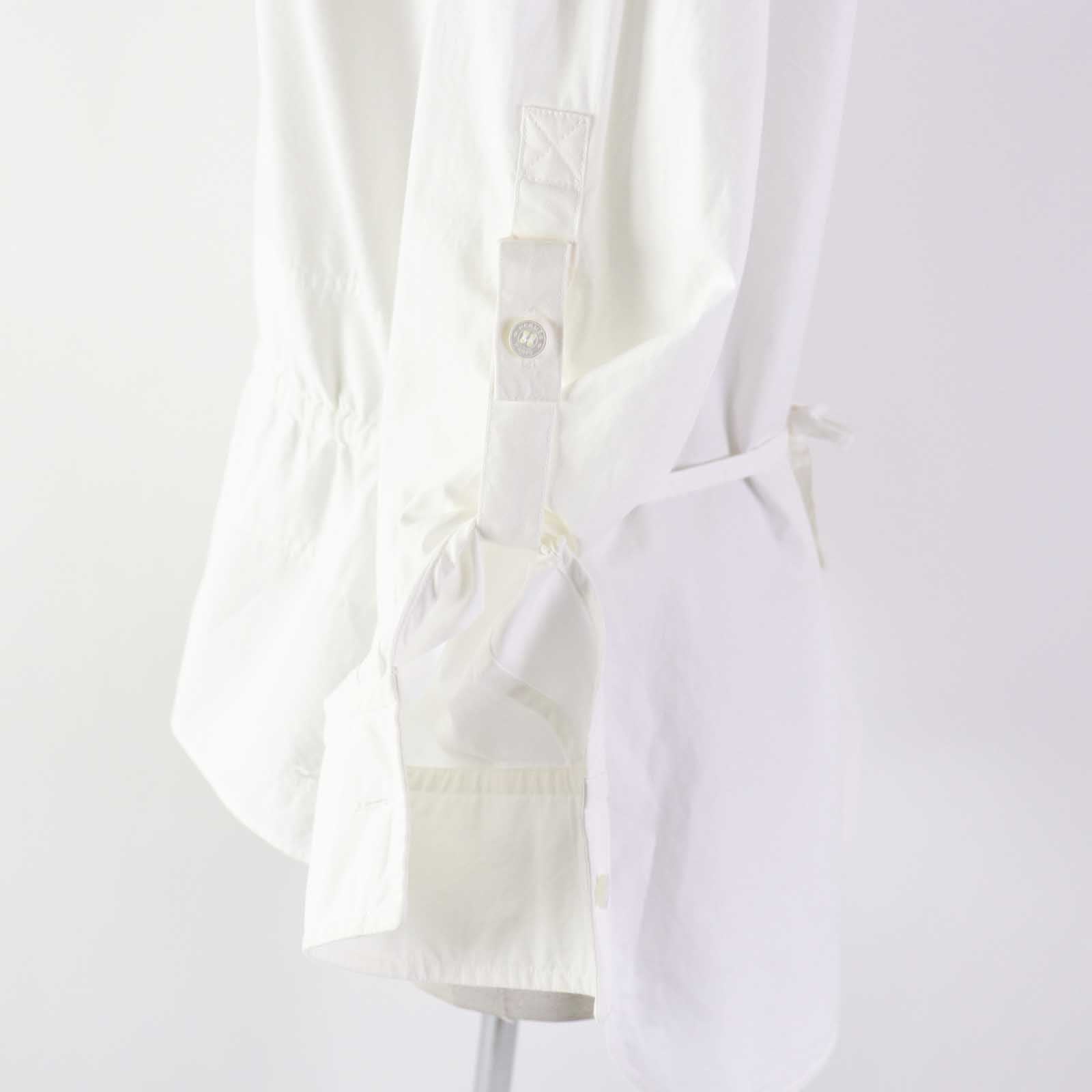 Hermes Caleche Embroidery Button Shirt White