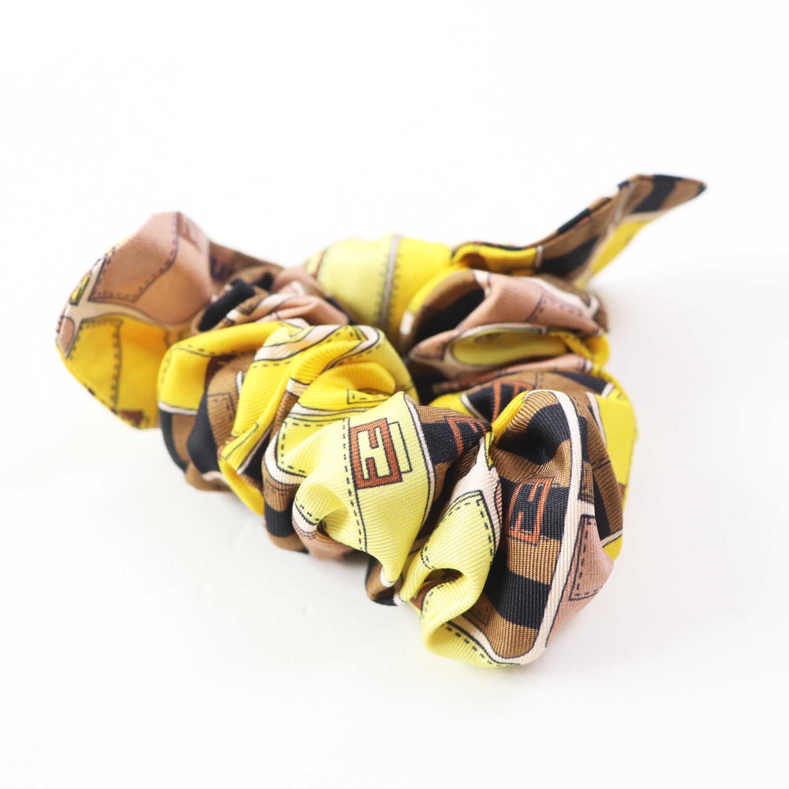 Fendi Silk FF Logo Zucca Scrunchies Set