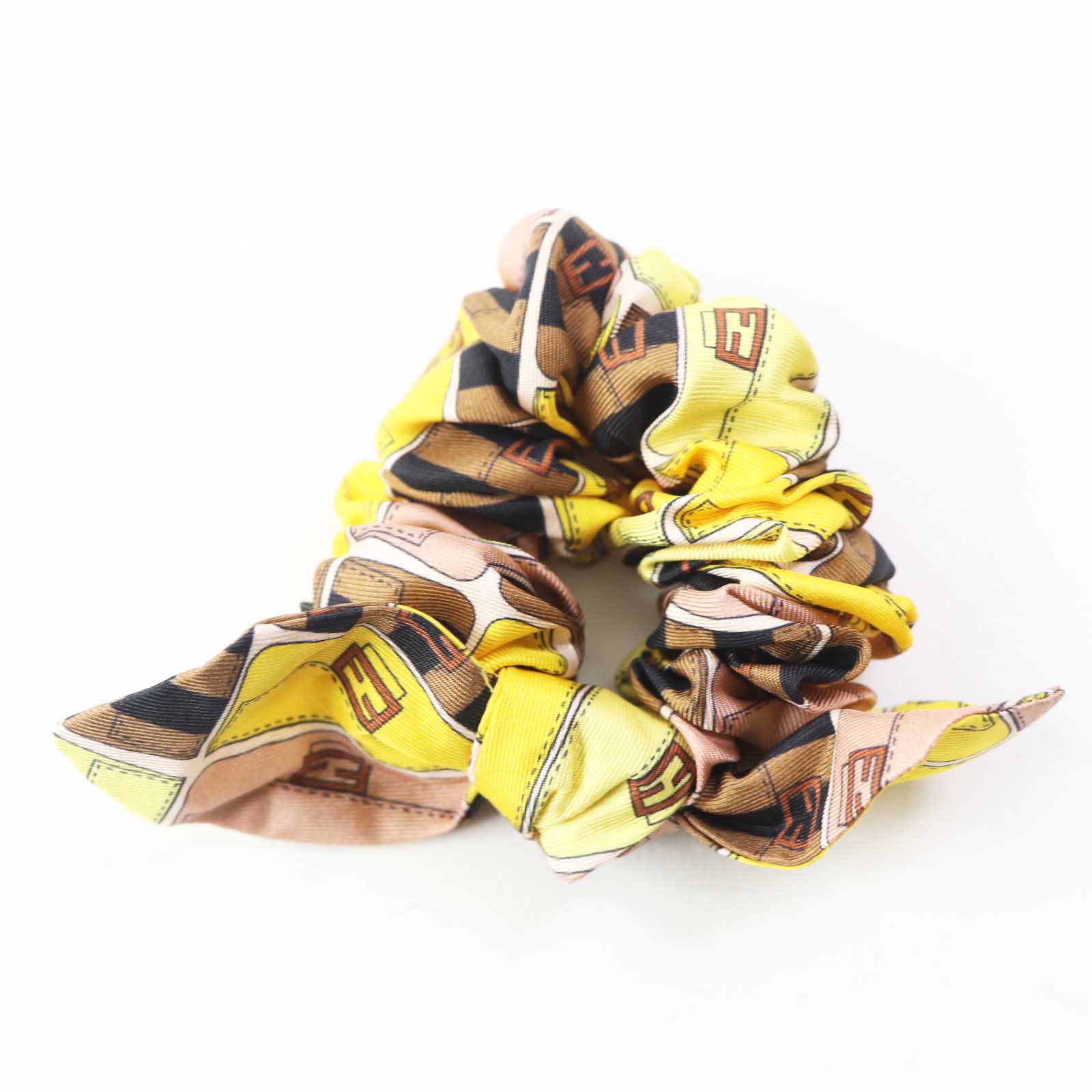 Fendi Silk FF Logo Zucca Scrunchies Set