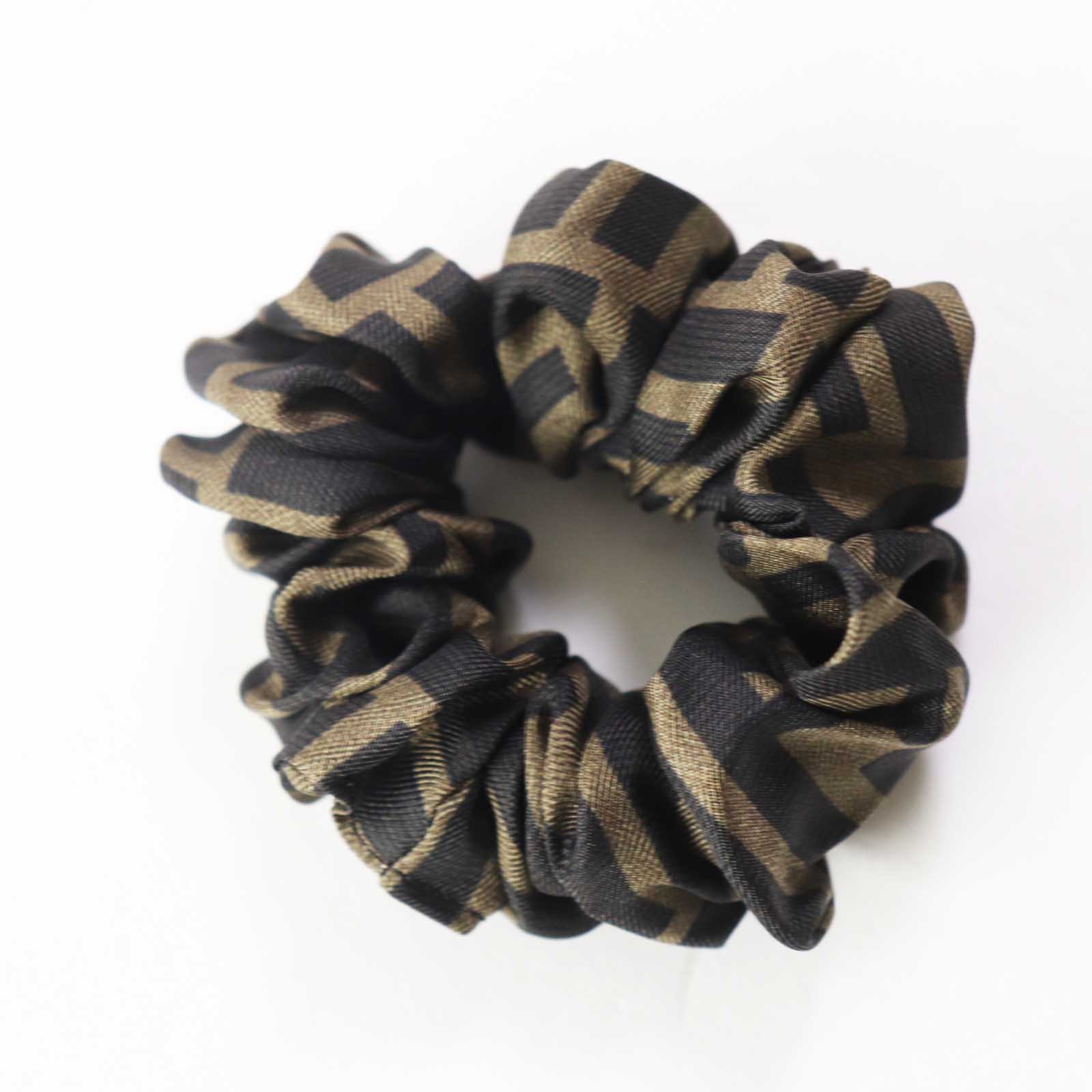 Fendi Silk FF Logo Zucca Scrunchies Set