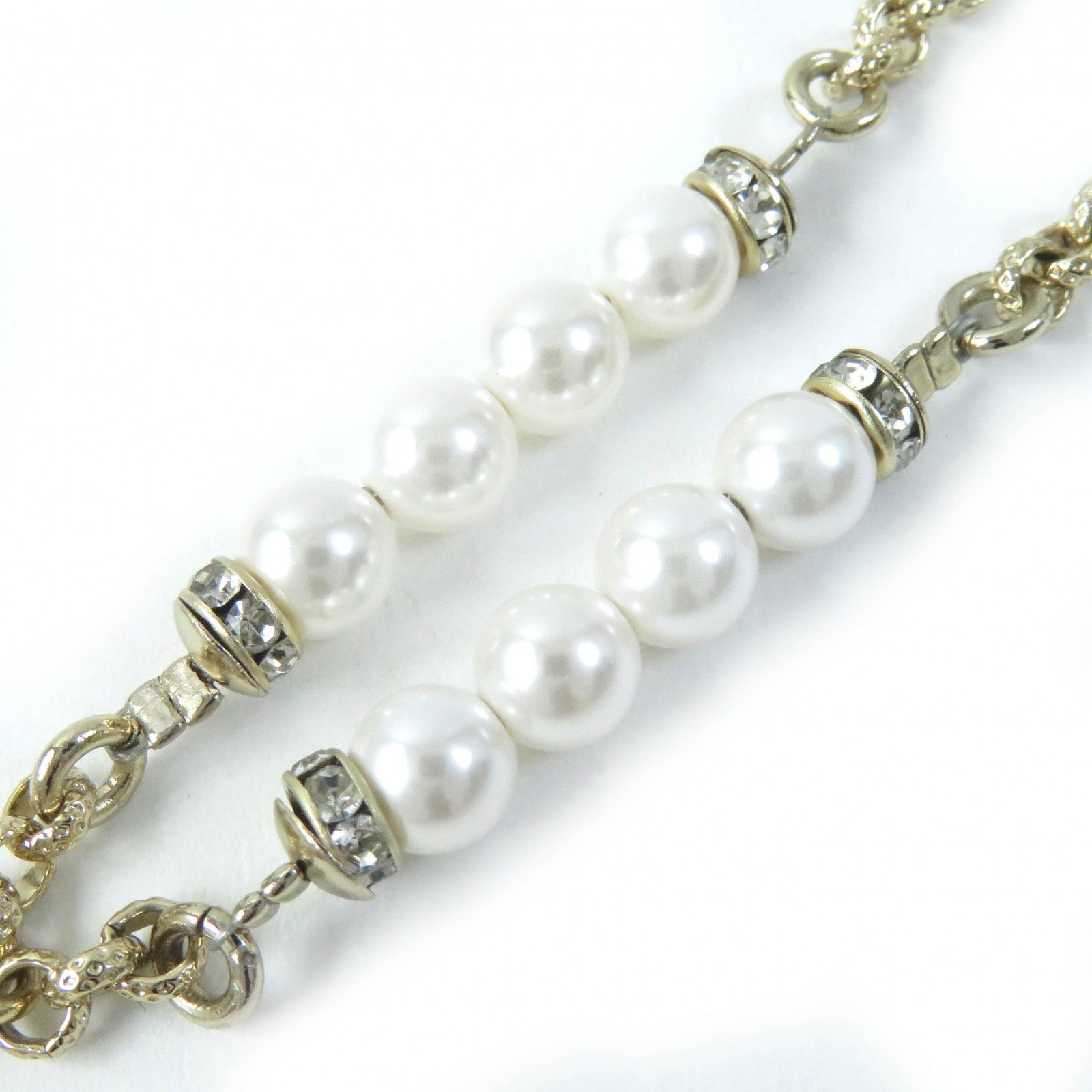 Chanel Heart Pearl Rhinestone Choker Necklace