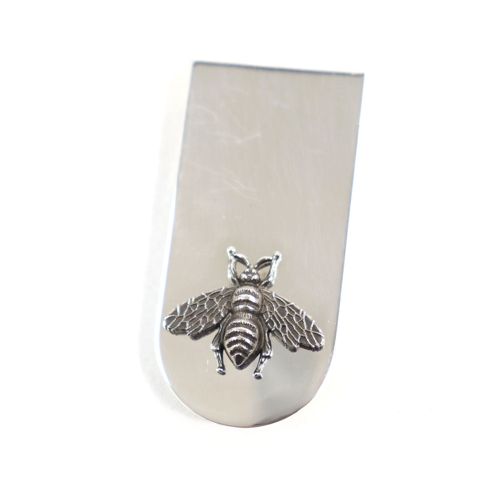 Gucci Silver Bee Motif Money Clip