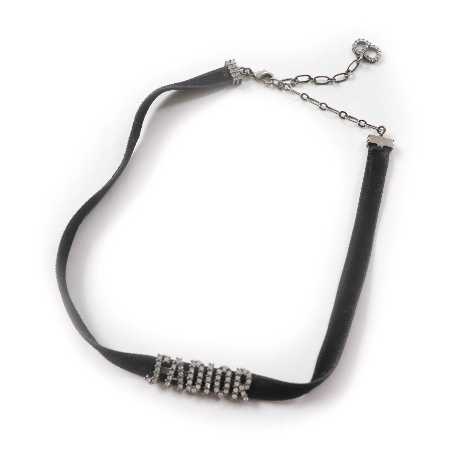 Dior J'ADIOR Rhinestone Velvet Metal Choker