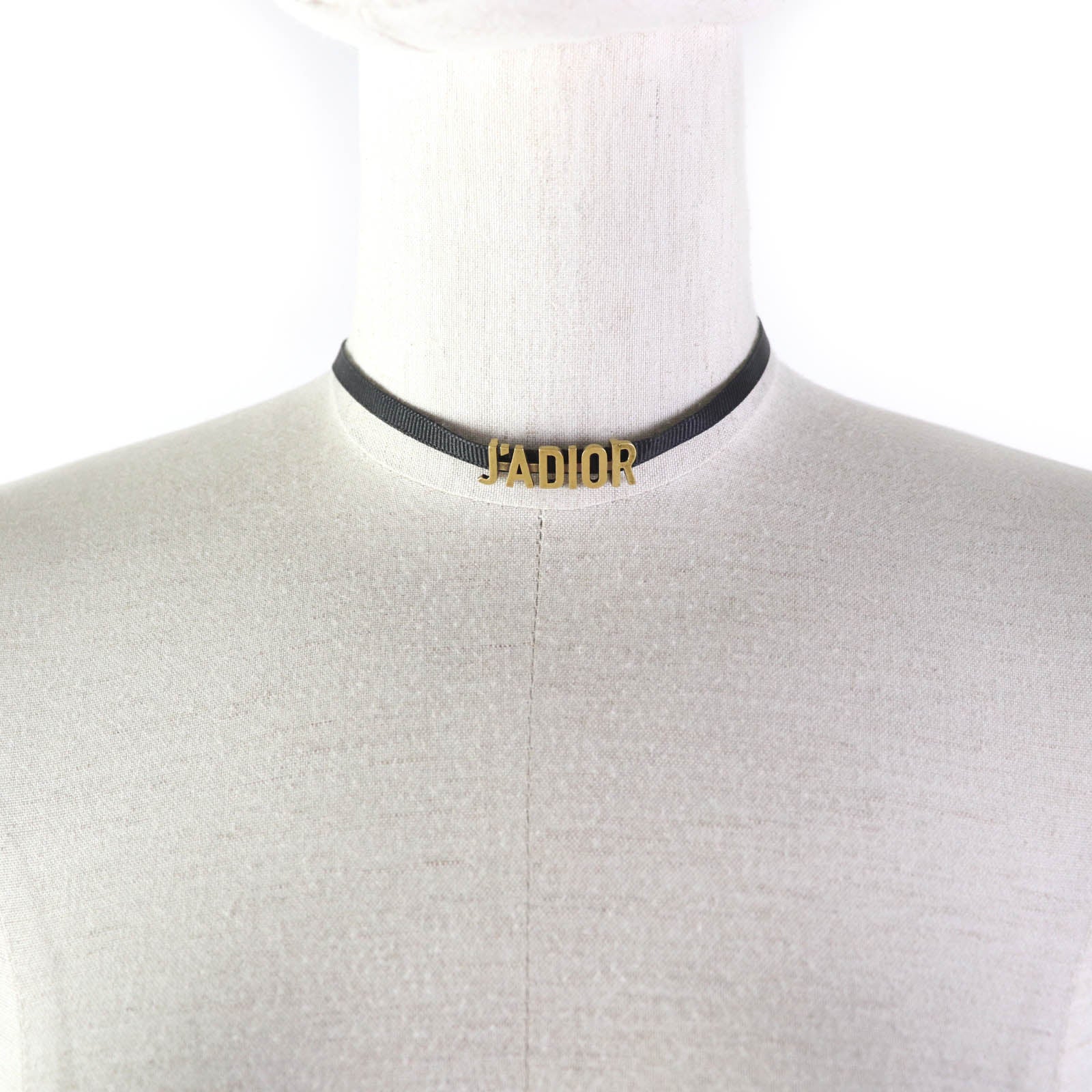 Dior J'ADIOR Metal Logo Choker Black