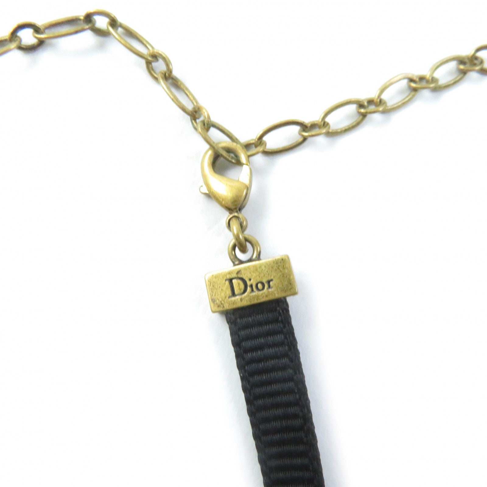 Dior J'ADIOR Metal Logo Choker Black