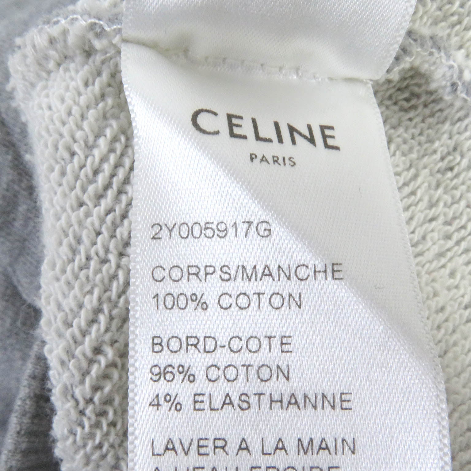 Celine Cotton Logo Print Pullover Hoodie L