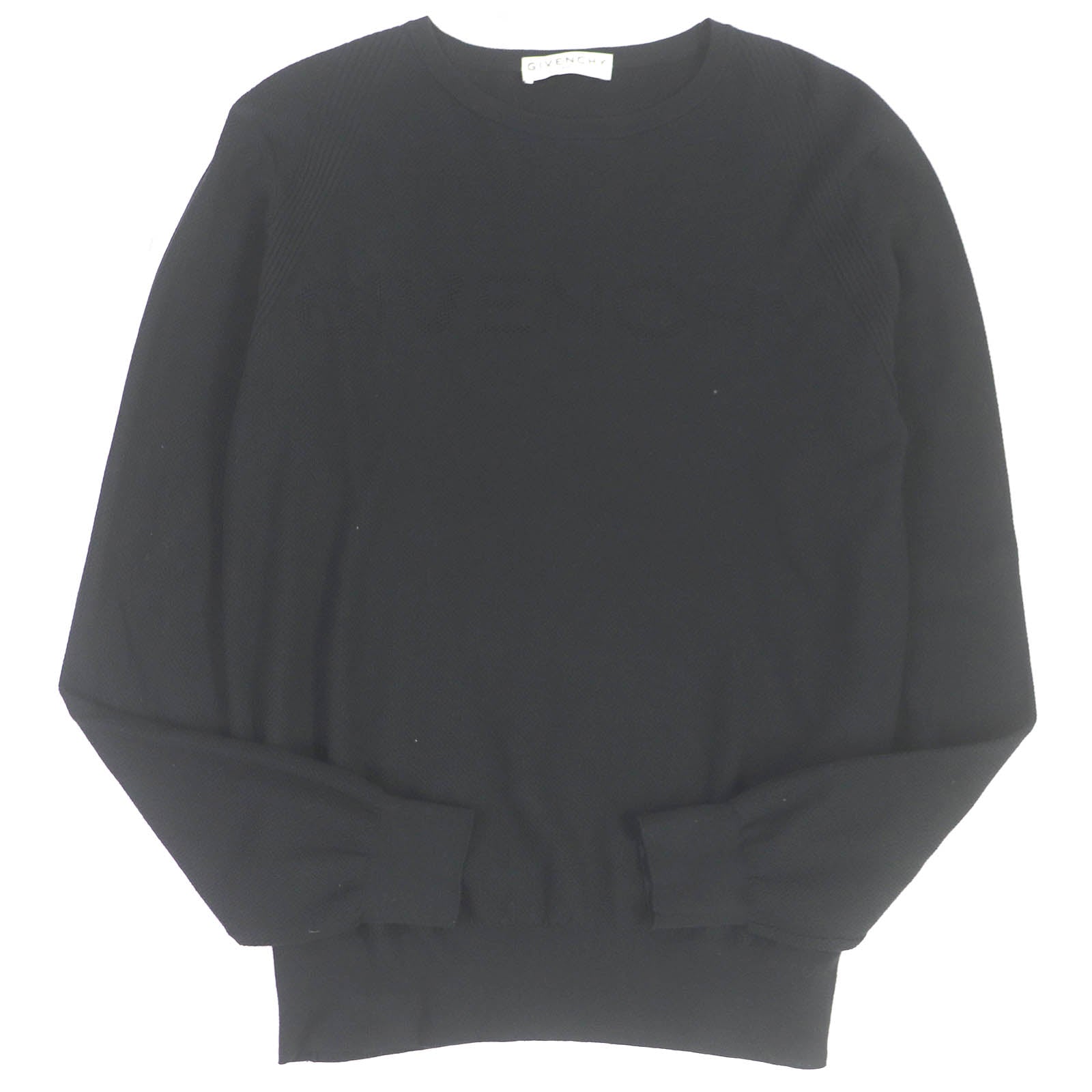 Givenchy Cotton Logo Knit Sweater Black XS