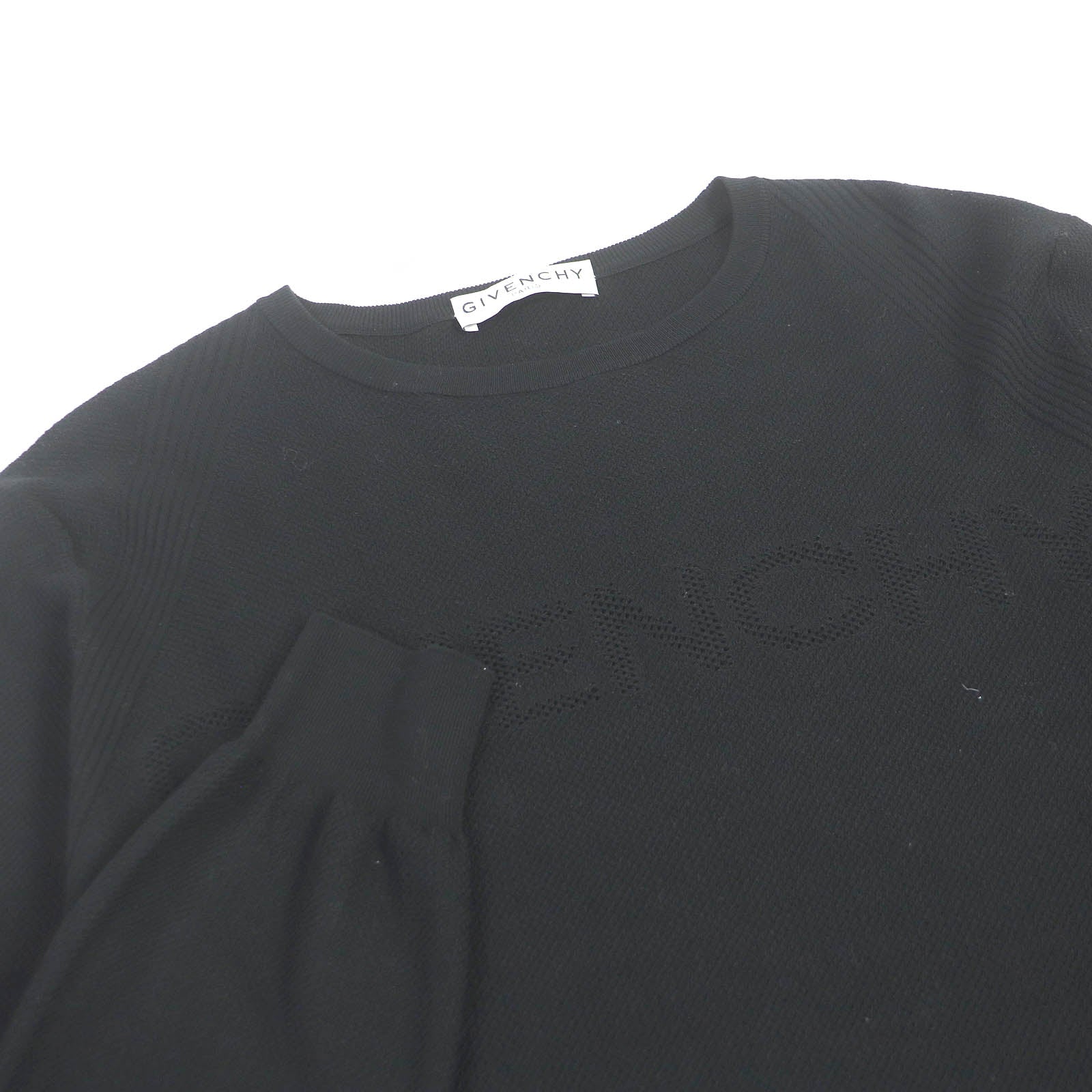 Givenchy Cotton Logo Knit Sweater Black XS