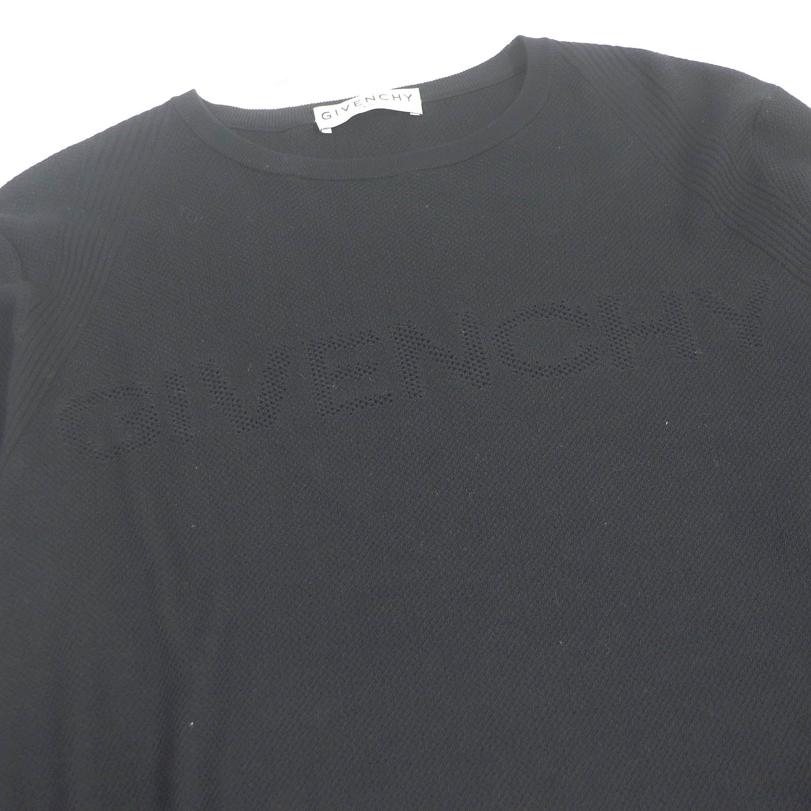 Givenchy Cotton Logo Knit Sweater Black XS