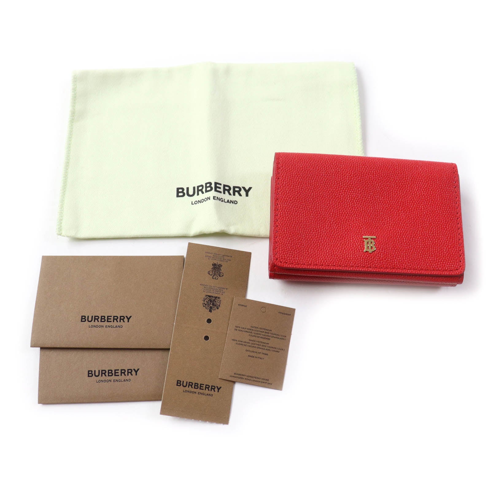 Burberry TB Logo Leather Compact Wallet