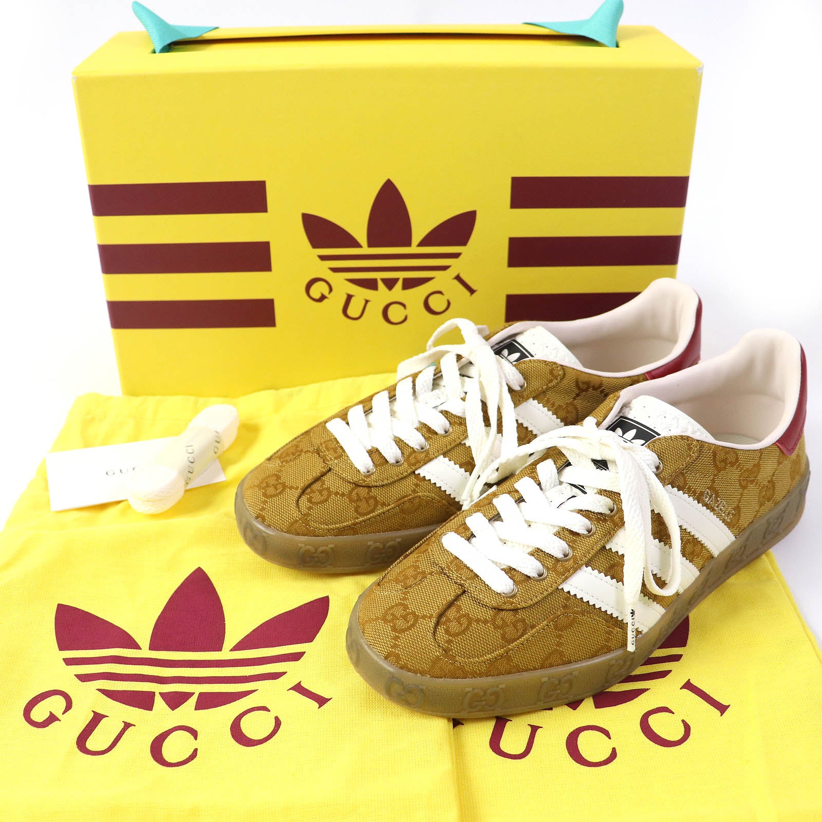 Gucci Gazelle GG Canvas Lace-Up Sneakers