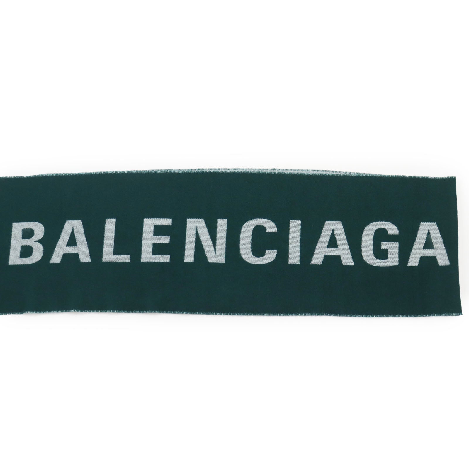 Balenciaga Wool Long Scarf with Logo