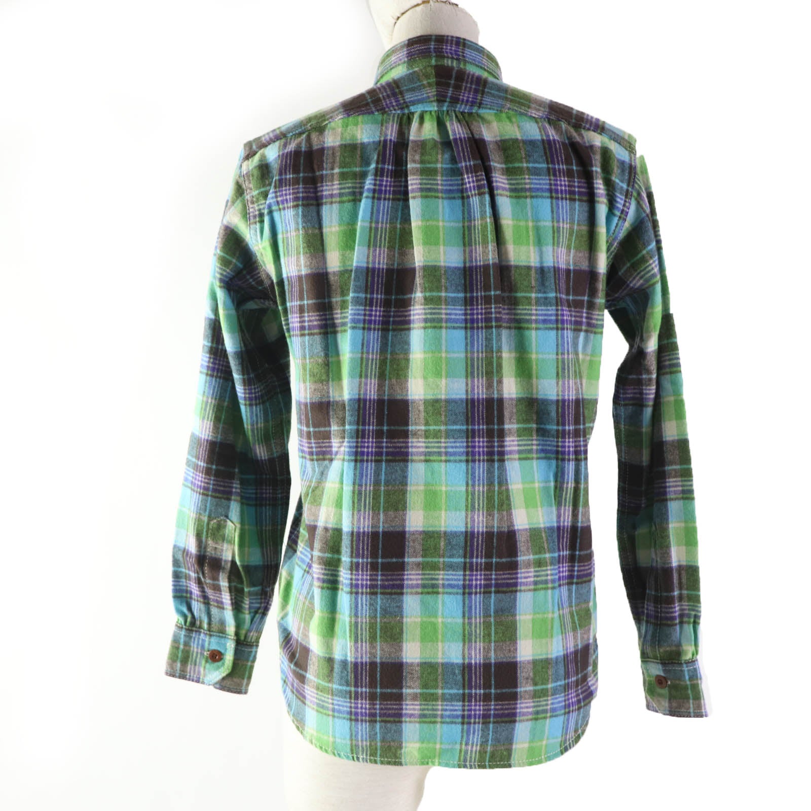 COMME des GARCONS Check Flannel Shirt Green S