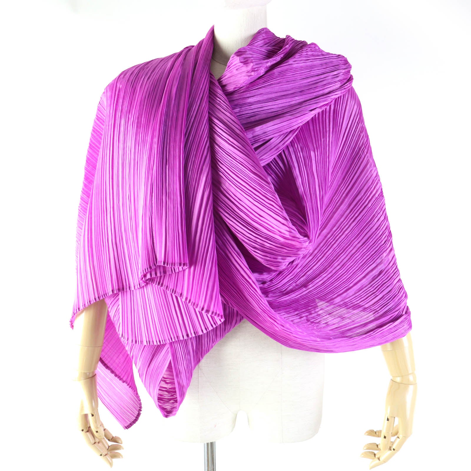 PLEATS PLEASE BOUNCE Poncho Purple Polyester