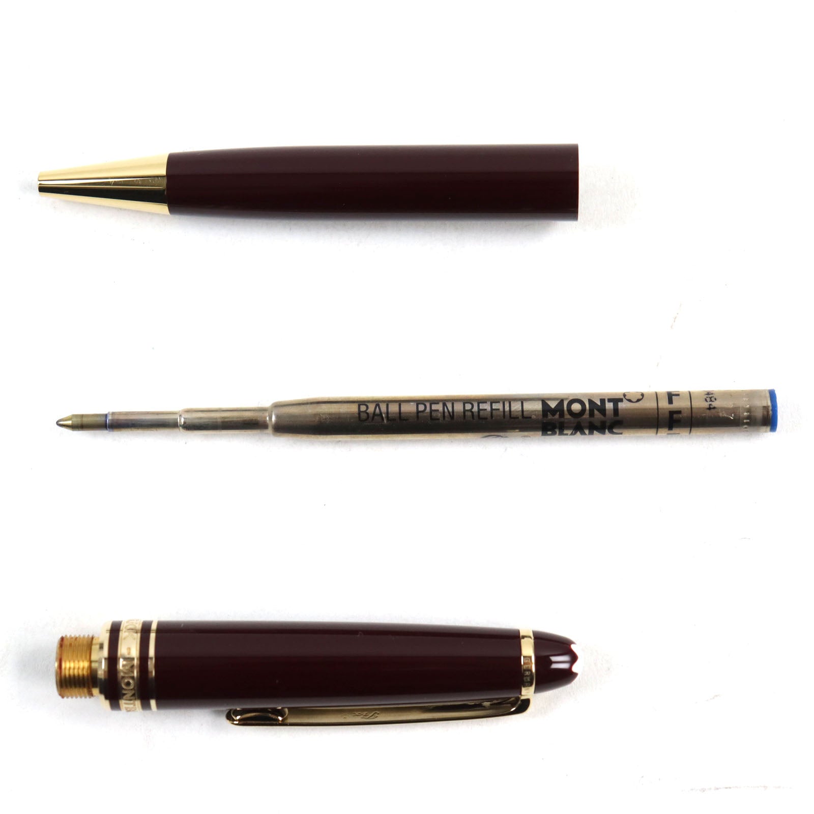 Montblanc Meisterstck Ballpoint Pen Bordeaux Gold