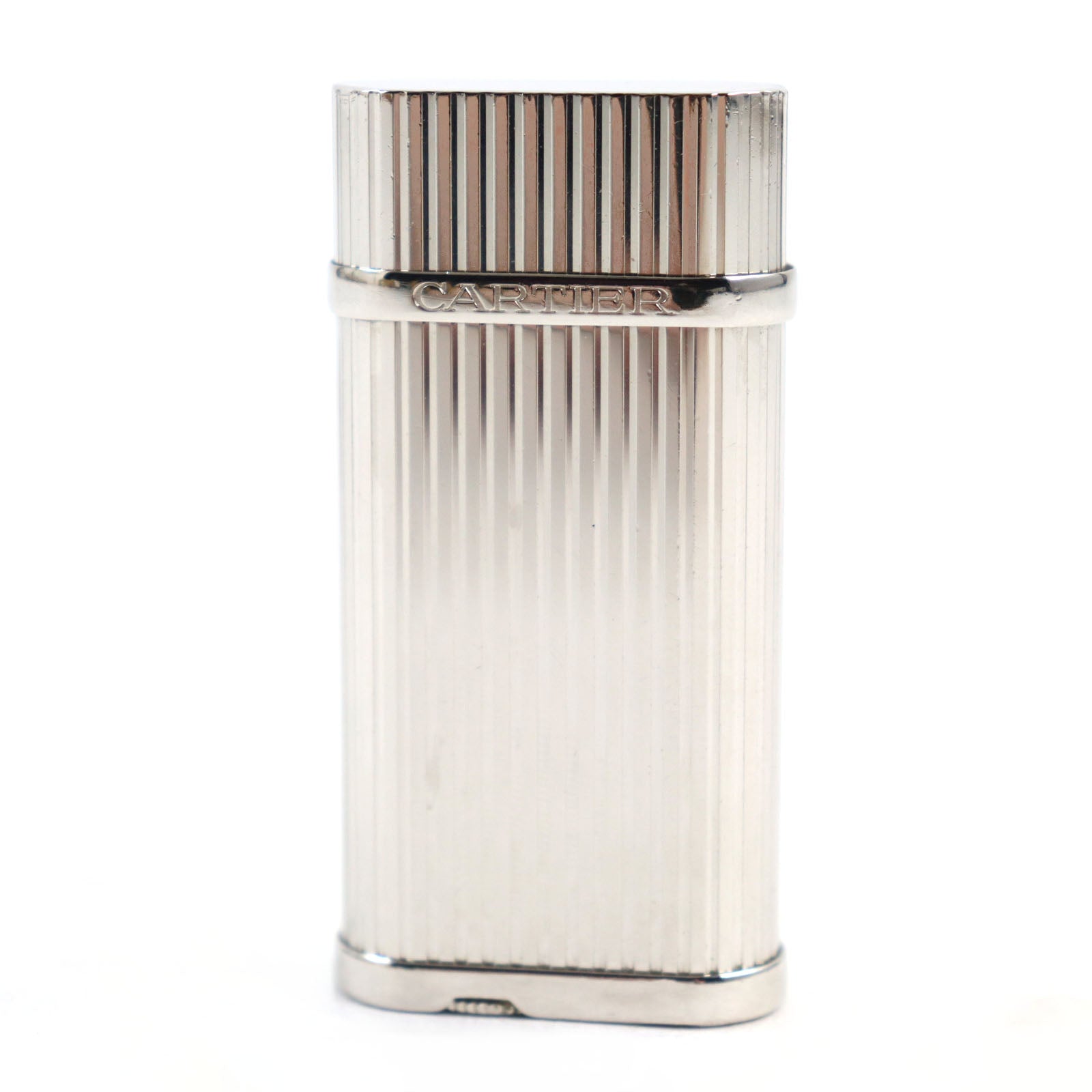 Cartier Godron Oval Roller Lighter Silver