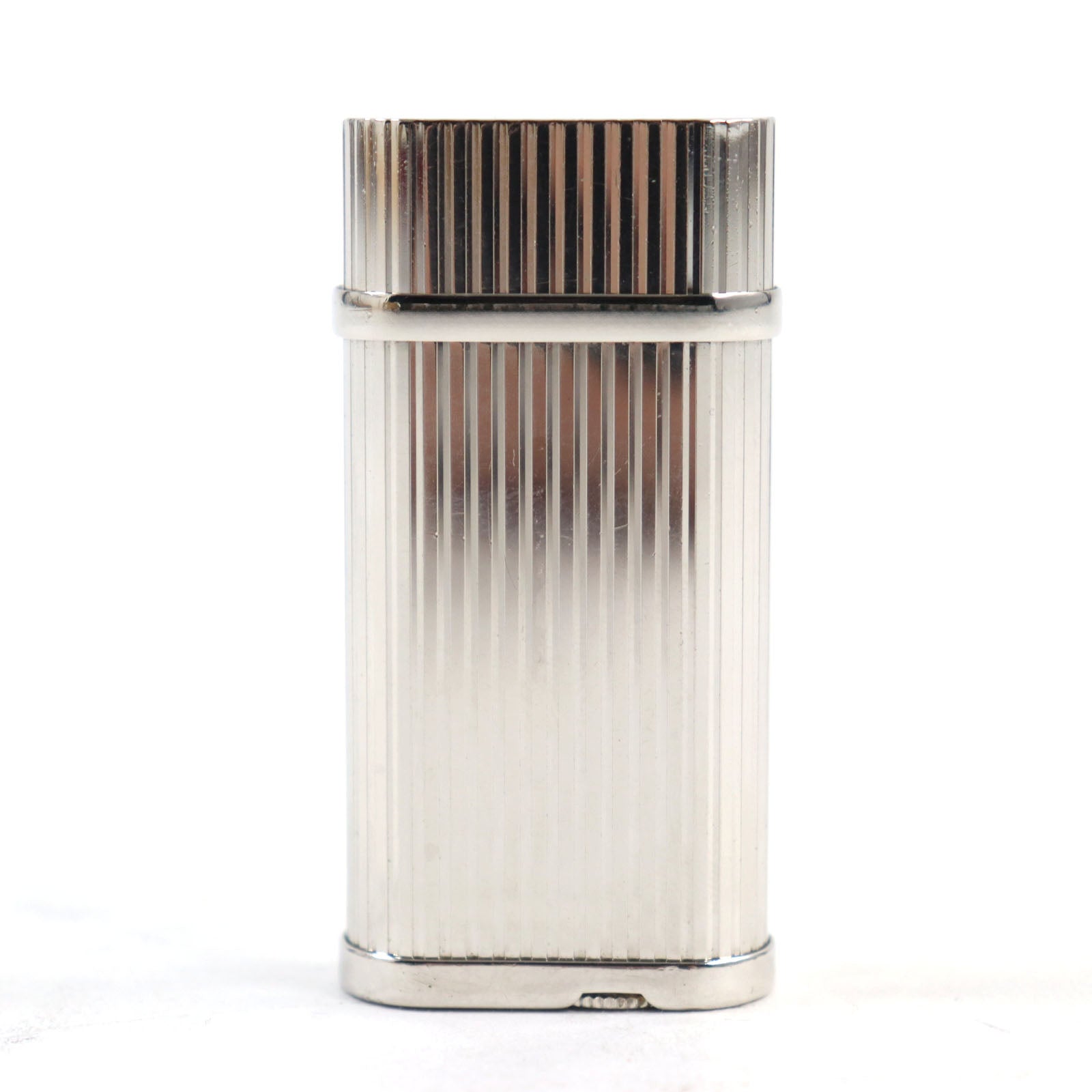 Cartier Godron Oval Roller Lighter Silver