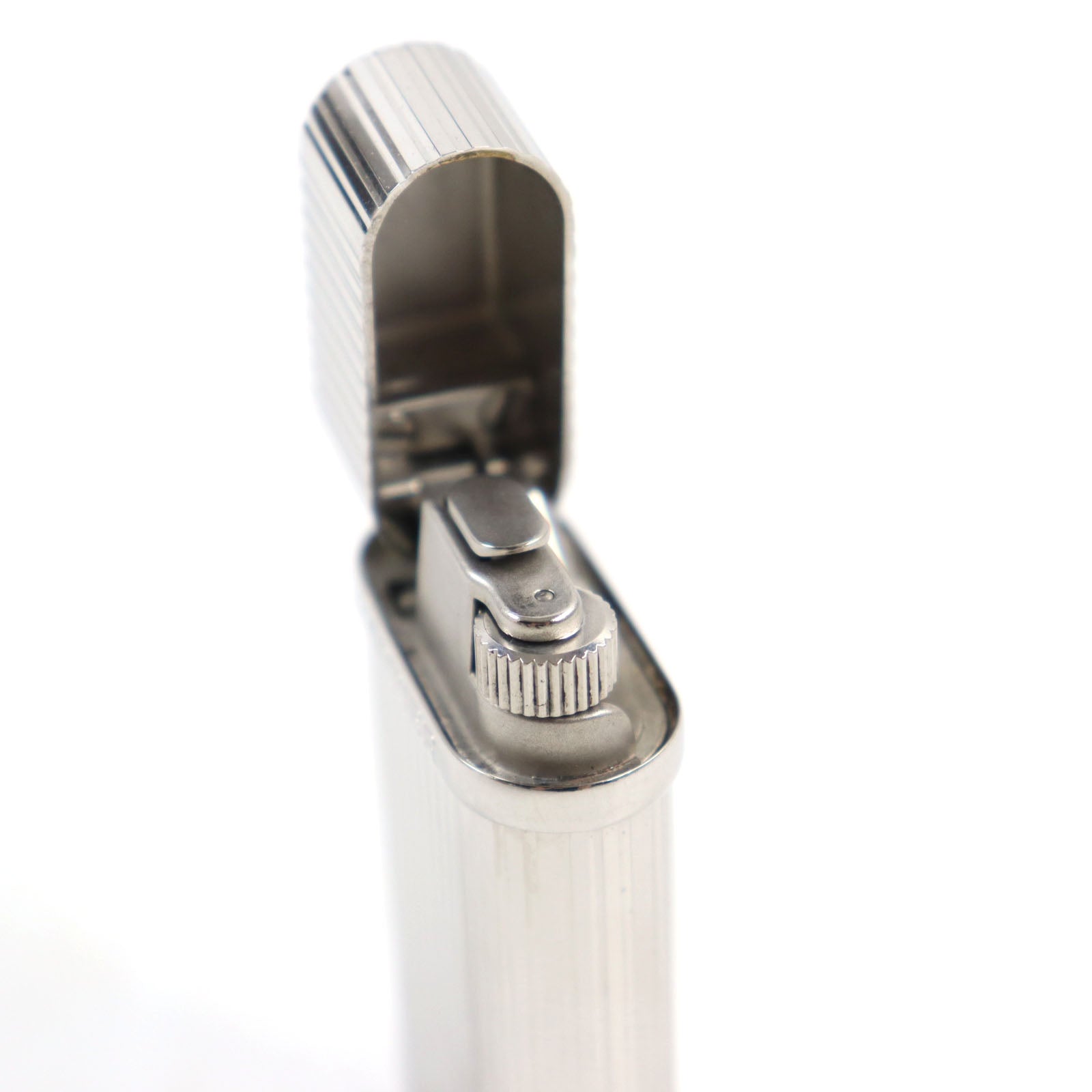 Cartier Godron Oval Roller Lighter Silver